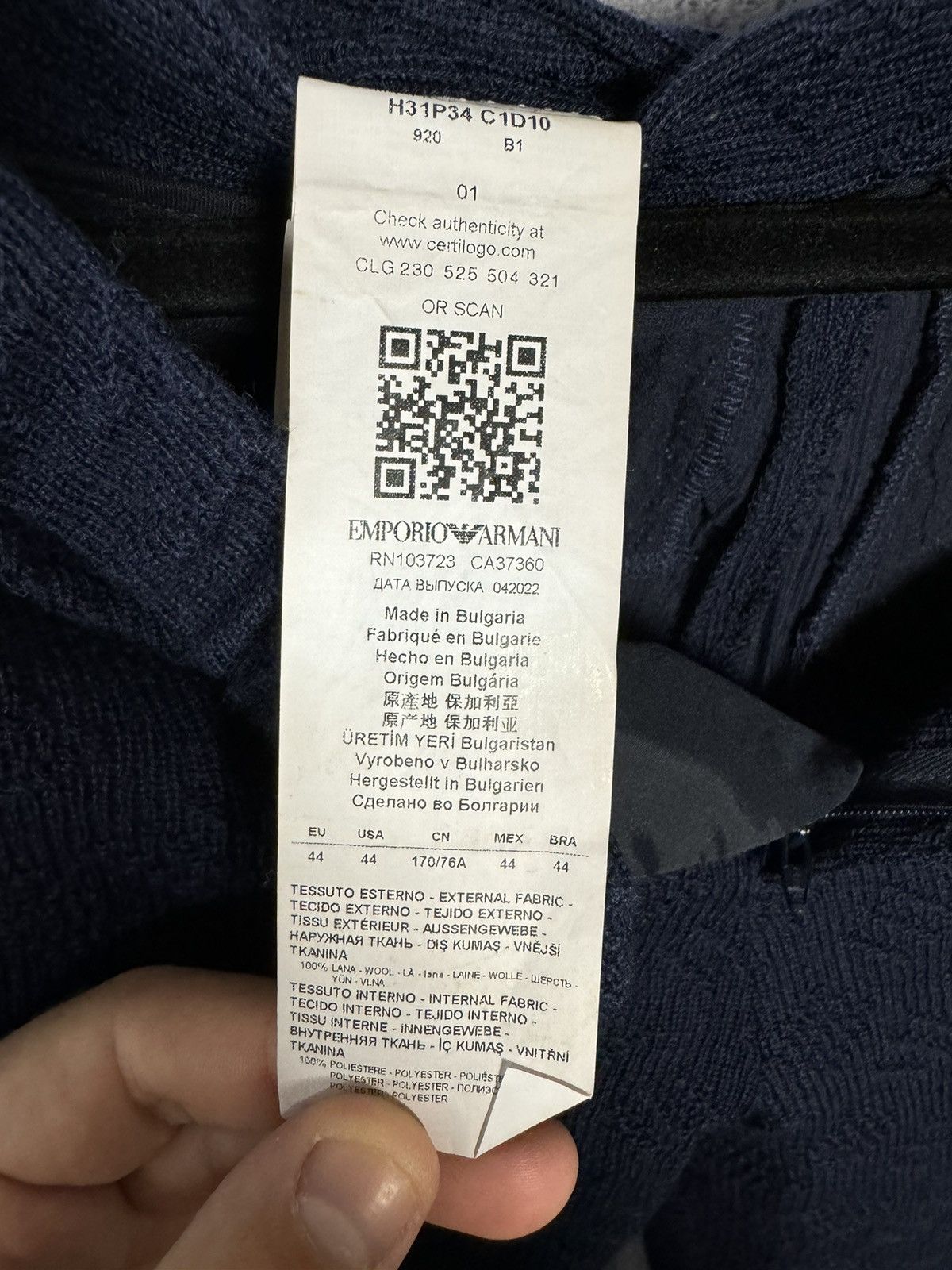 Emporio Armani Emporio Armani Women’s Blue Double Knit Lana Wool Suits Size M / US 6-8 / IT 42-44 - 24 Thumbnail
