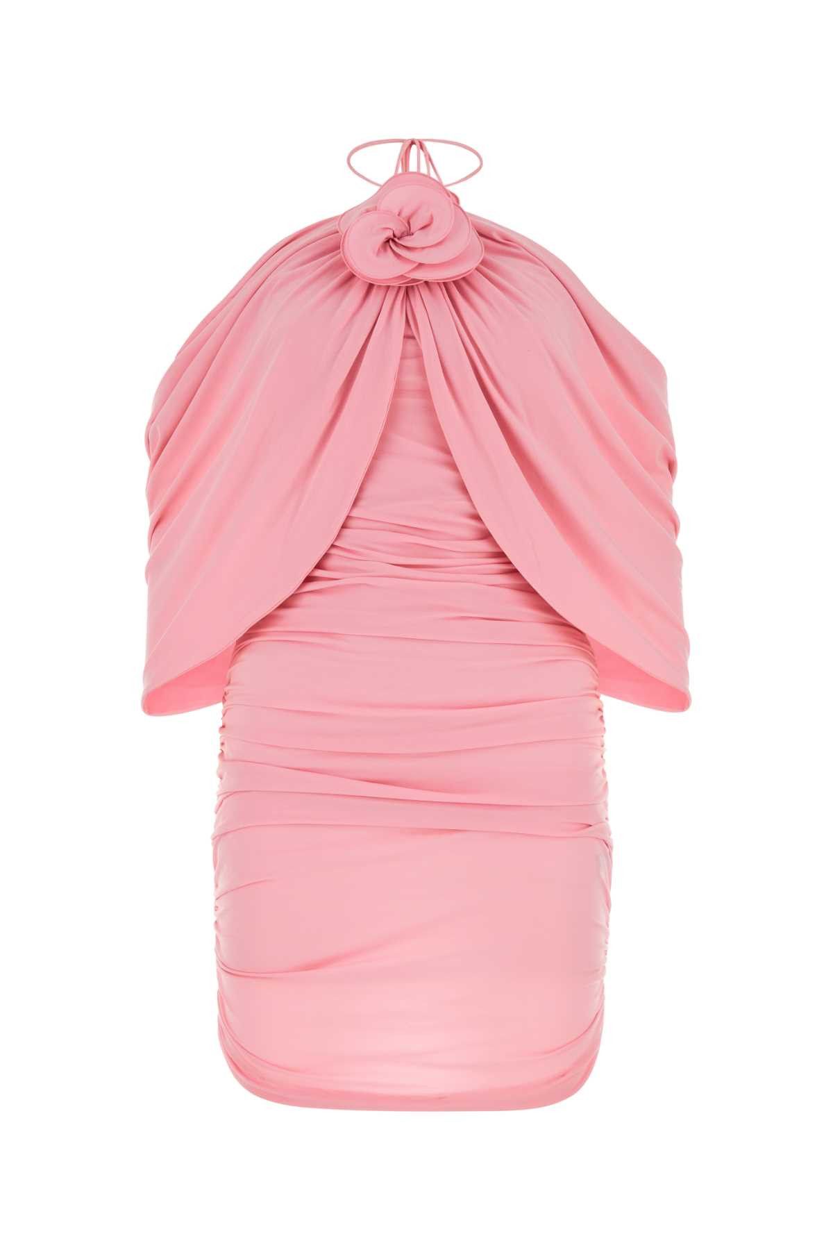 image of Magda Butrym Pink Jersey Mini Dress, Women's (Size Medium)