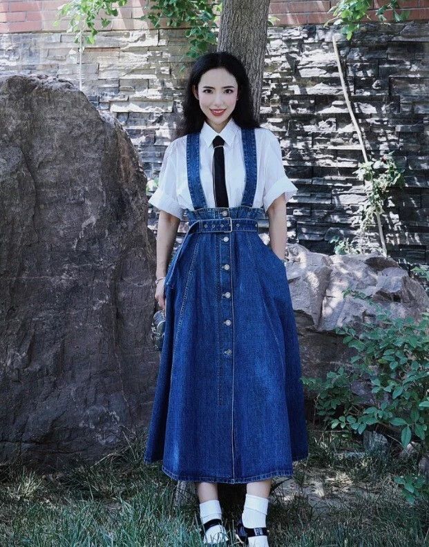 Dior Dior Dark blue single-breasted cotton strap denim dress Size XS / US 0-2 / IT 36-38 - 9 Thumbnail