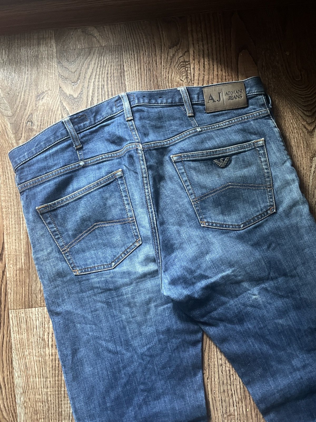 Armani Armani Jeans Metal Logo Pants Blue Mens 38 Size US 38 / EU 54 - 3 Thumbnail