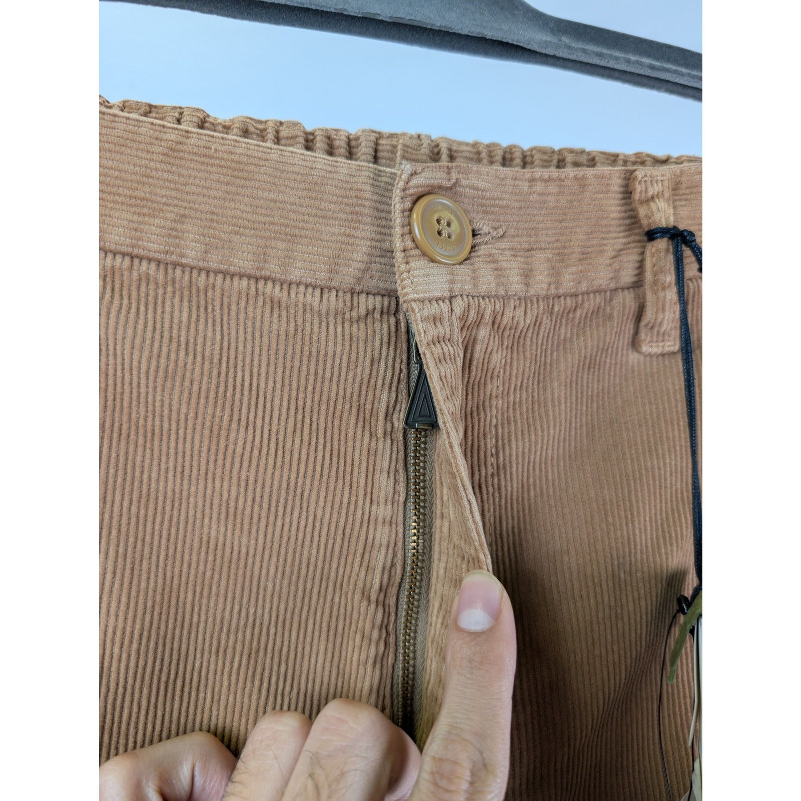 Gucci o1rshd1 Dyed Wash Velvet W/Melton Pant in Vintage Camel Size US 34 / EU 50 - 6 Thumbnail