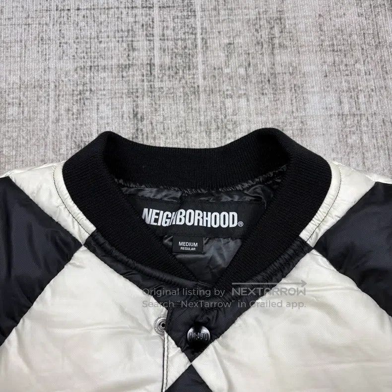 Neighborhood Neighborhood Black and White Checkered Down Jacket Coat Size US M / EU 48-50 / 2 - 2 Thumbnail