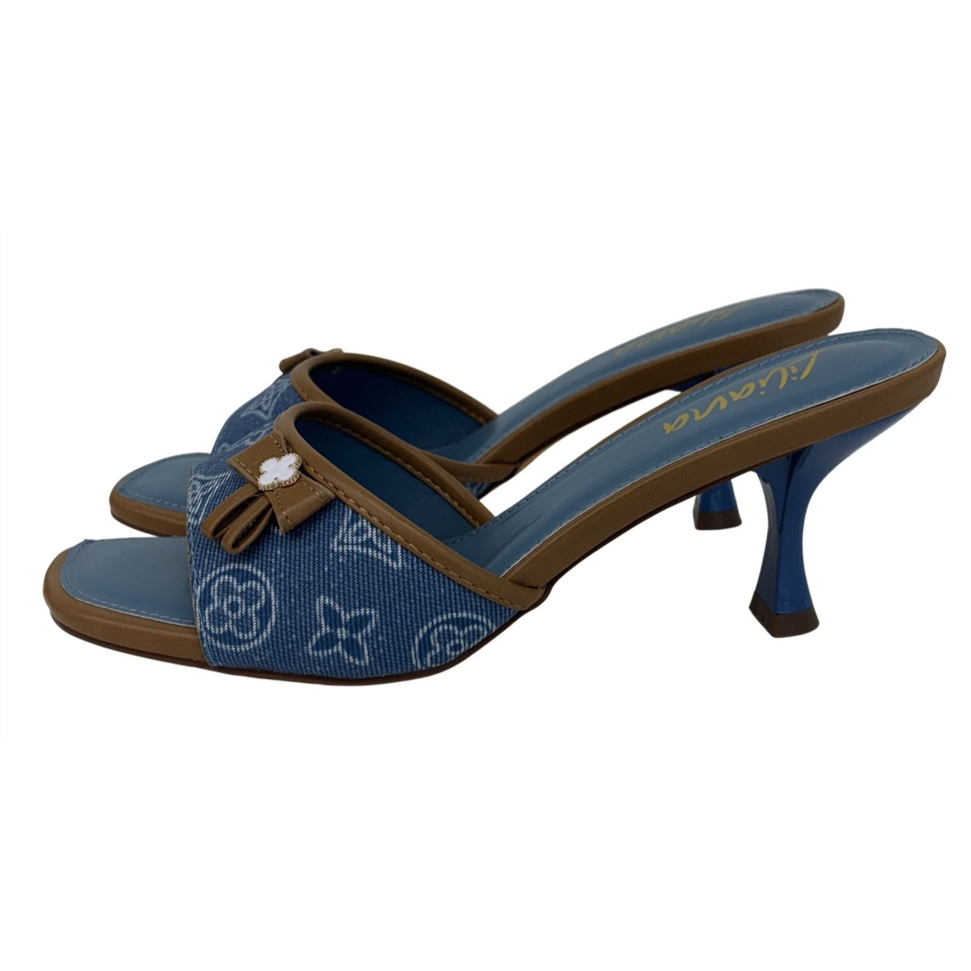 Other LILIANA / Dana-1 / Blue Denim / Open-Toe Heels / With Flor Size US 10 / IT 40 - 2 Thumbnail