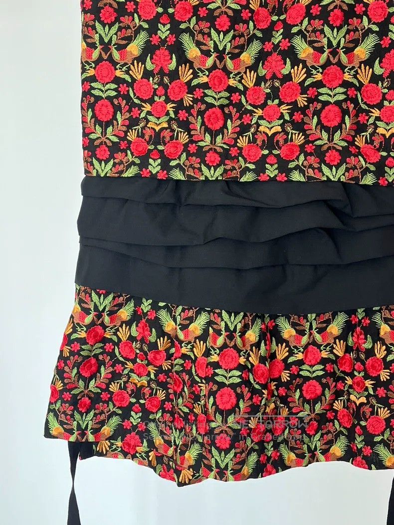 Comme des Garcons Comme des Garcons size S Embroidered Pleated Skirt Size 23" - 2 Thumbnail