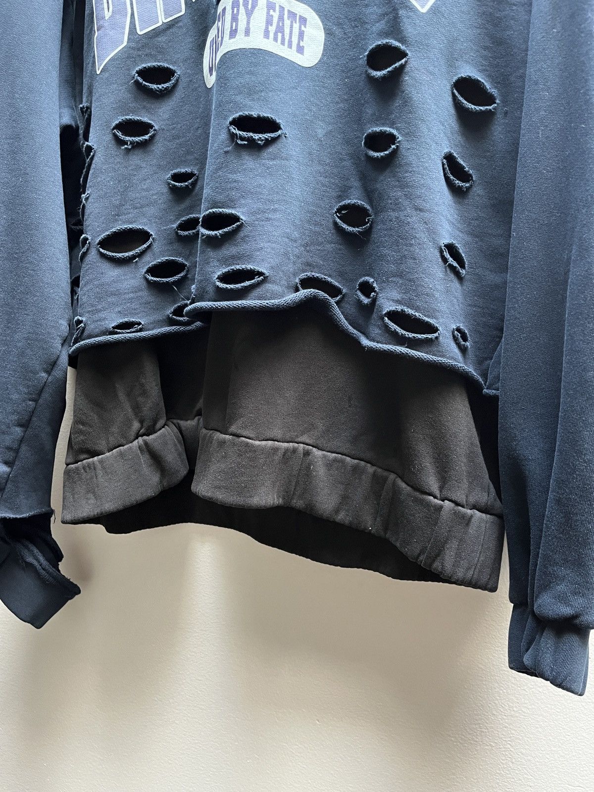 Drop Dead Drop Dead Layered Distressed Hoodie (unisex) Size US S / EU 44-46 / 1 - 12 Thumbnail