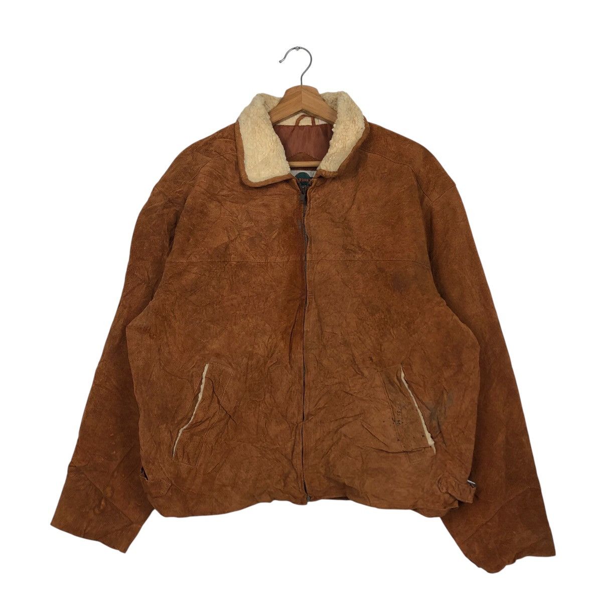 Japanese Brand 📌Vtg Biker Leather Jacket Out Brook Fur Collar Issey Miyake Size US L / EU 52-54 / 3 - 2 Thumbnail