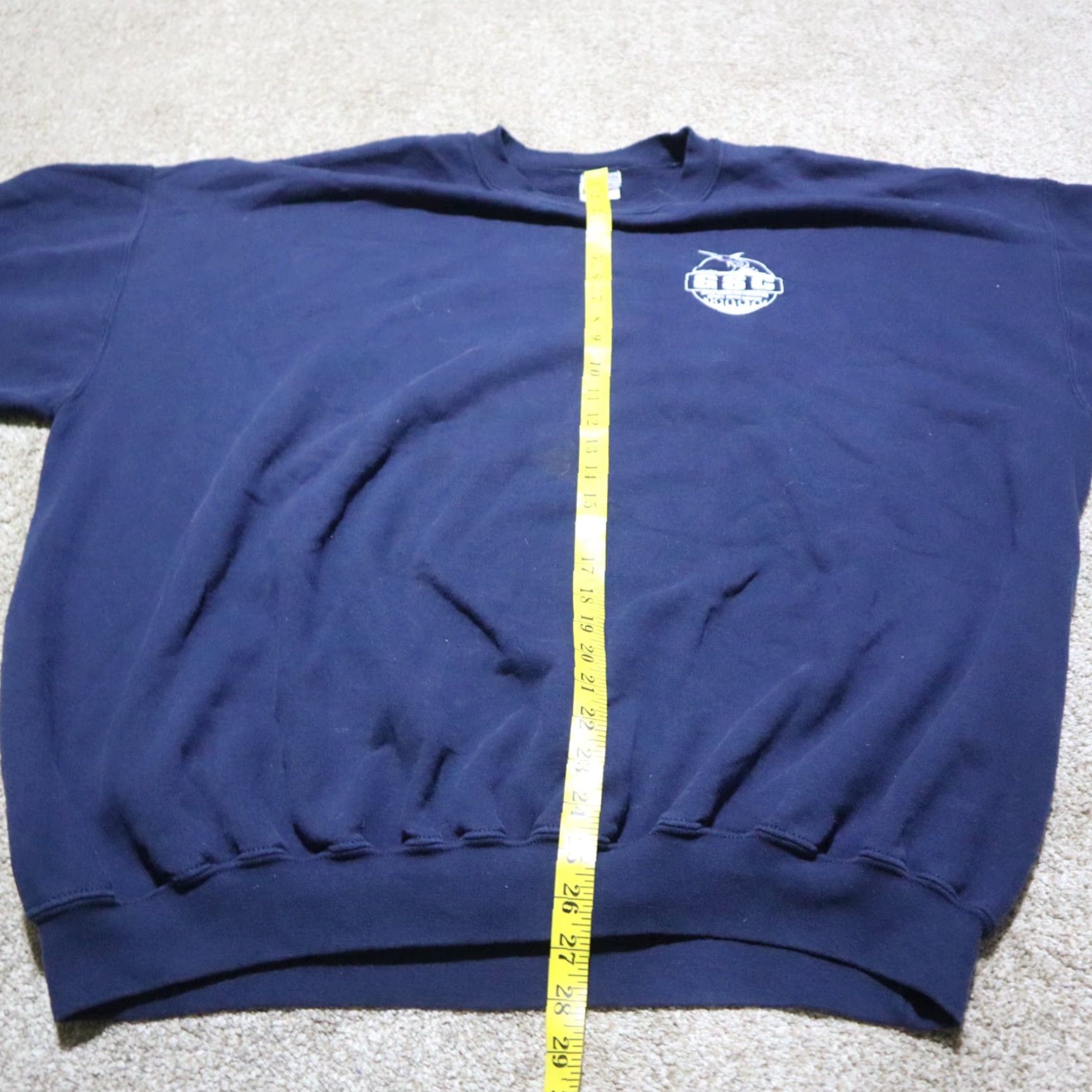 Vintage GSC GSC Greer's Supply Fire Protection Roanoke Virginia VA Sweater Adult Men's 3XL Blue Cotton Blend Knit Pullover Button Collared Long Sleeve Size US XXL / EU 58 / 5 - 7 Thumbnail