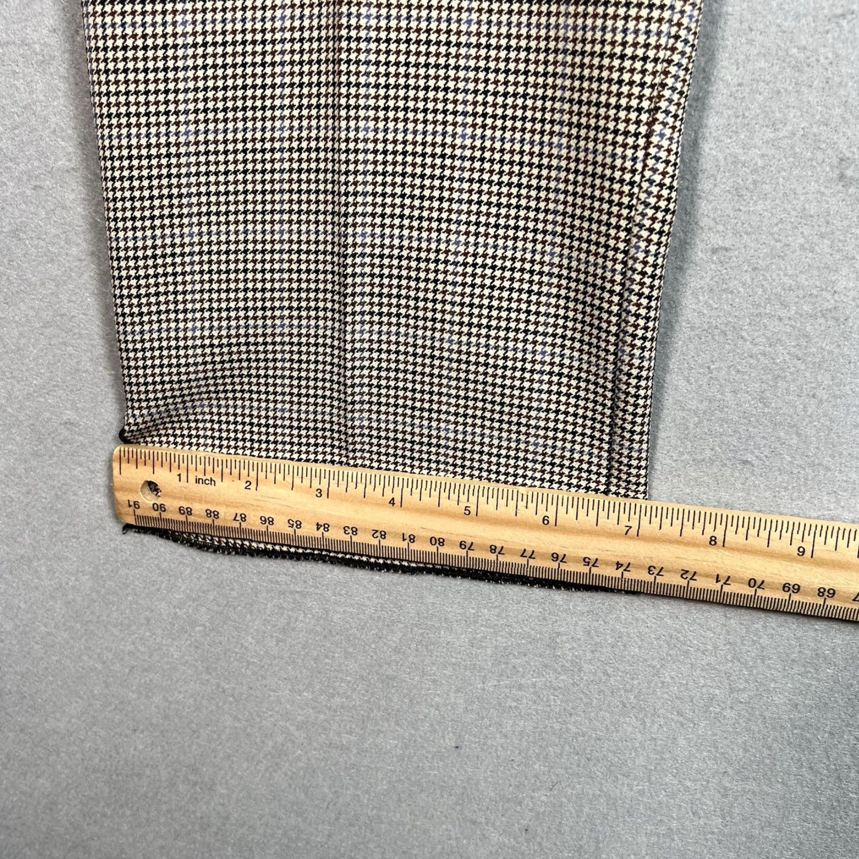 Zara VINTAGE Zara Basic Collection Houndstooth Plaid Pants Womens Size Medium Beige Size 32" / US 10 / IT 46 - 5 Thumbnail