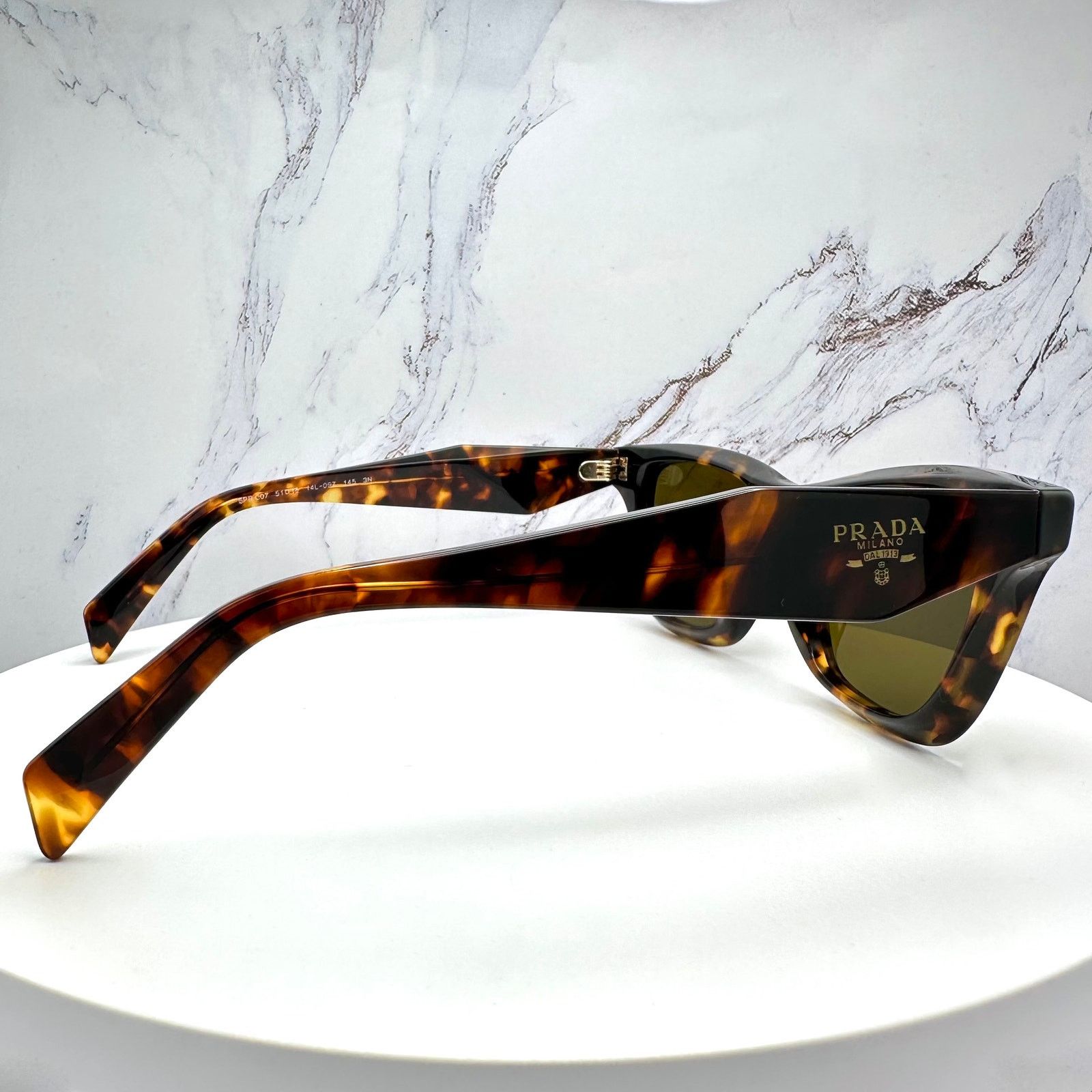 Prada New PRADA Sunglasses Brown Tortoise Square Butterfly Size ONE SIZE - 11 Thumbnail
