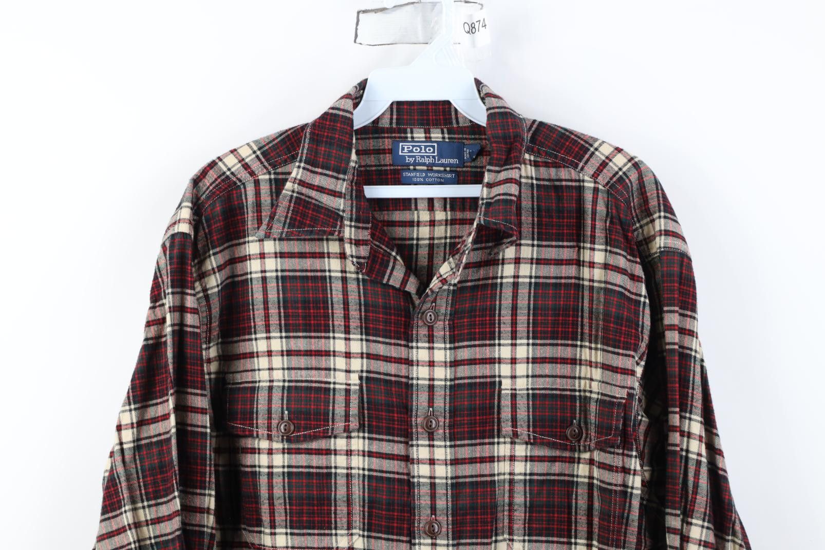 Polo Ralph Lauren Vintage 90s Ralph Lauren Flannel Button Shirt Plaid Size US M / EU 48-50 / 2 - 2 Thumbnail