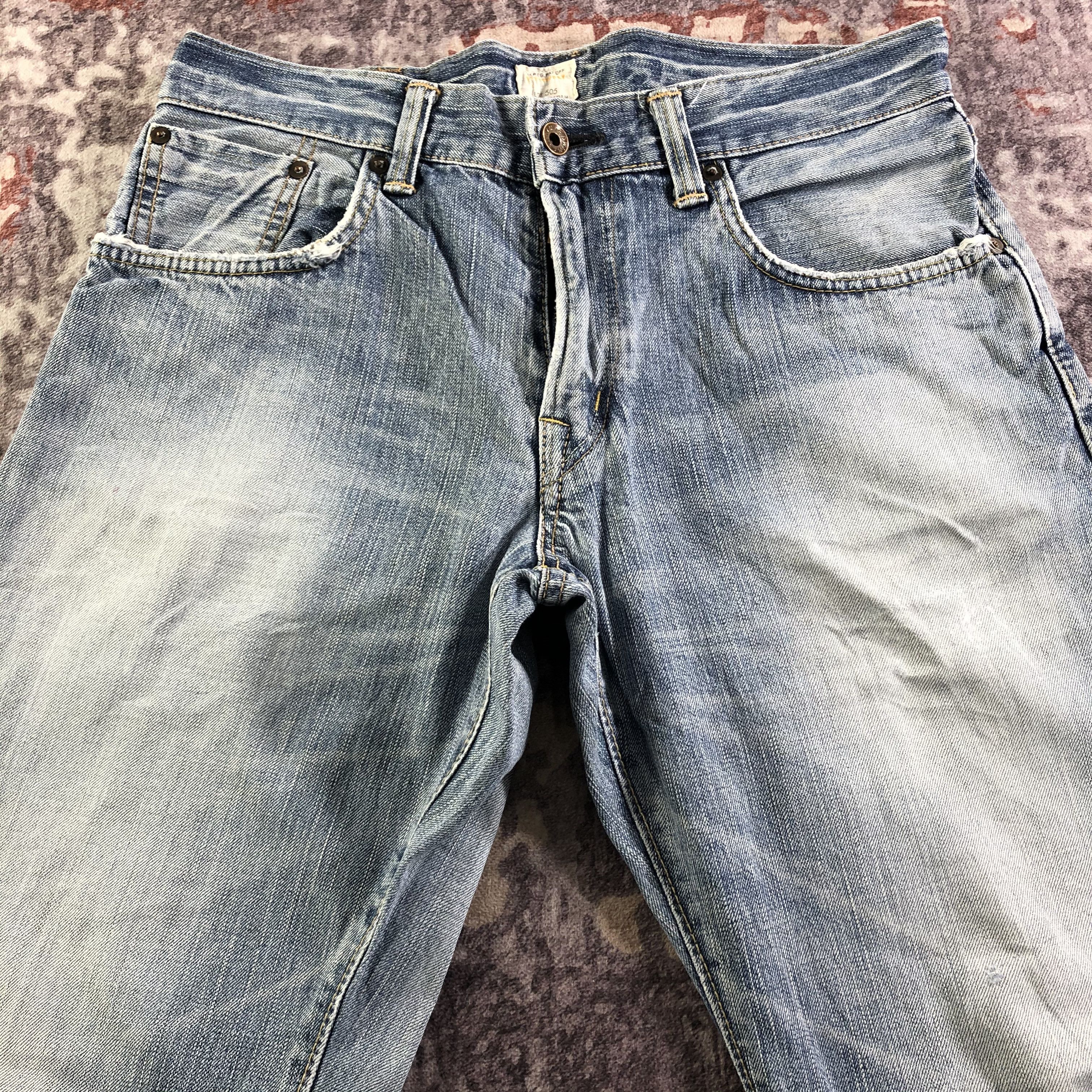 Edwin Vintage Light Wash Edwin 505 Selvedge Jeans-JM3575 Size US 33 - 3 Thumbnail
