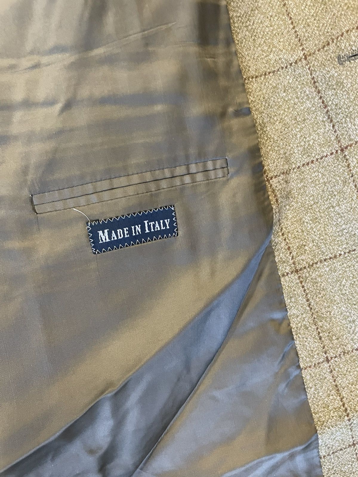 Polo Ralph Lauren × Vintage Windowpane Check Cashmere Jacket Size 46R - 9 Thumbnail