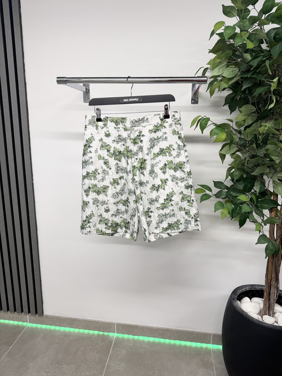 Dior x Amoako Boafa Oblique Leaf Shorts In Green RRP £825