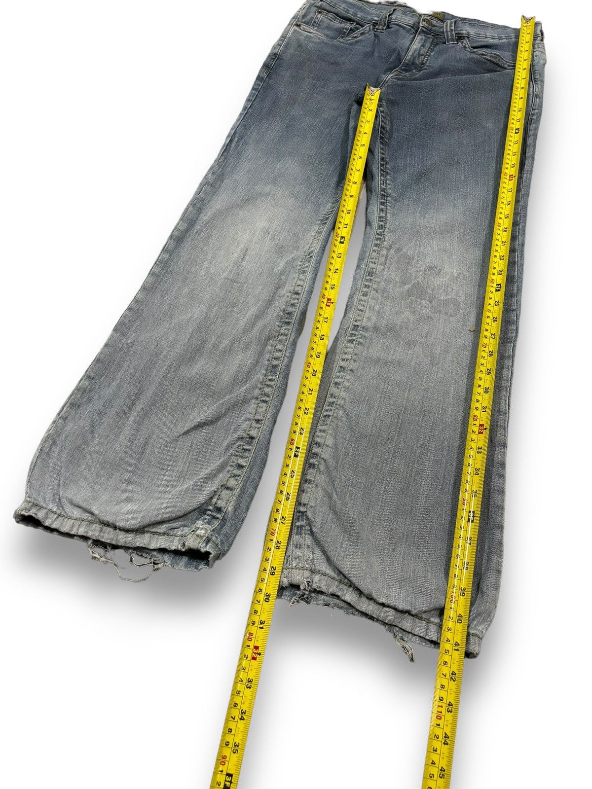 Hysteric Glamour Vintage Japanese Brand Faded Stretch Flare Leg Ripped Jeans Size US 32 / EU 48 - 14 Thumbnail