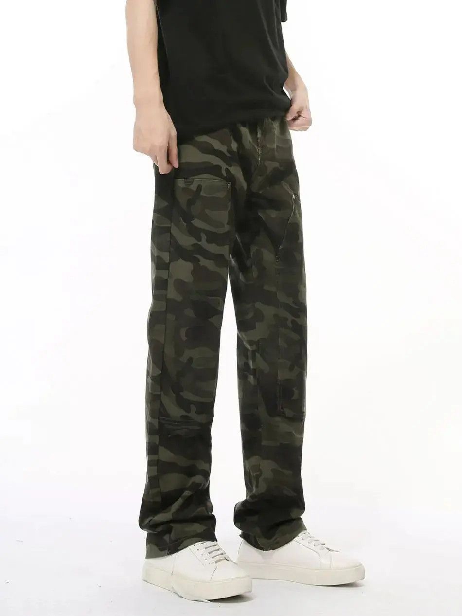 Japanese Brand Retro loose camouflage patchwork jeans Size US 32 / EU 48 - 3 Thumbnail