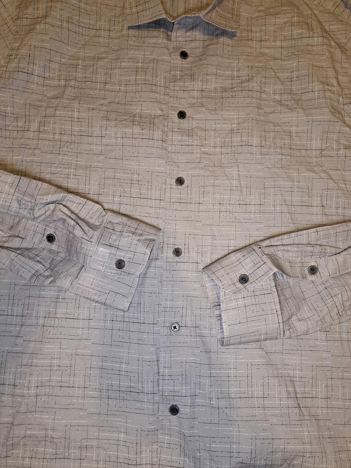 Ike Behar Ike Behar Dress Shirt Mens XL Gray Cotton Abstract Pattern Size 44R - 6 Thumbnail