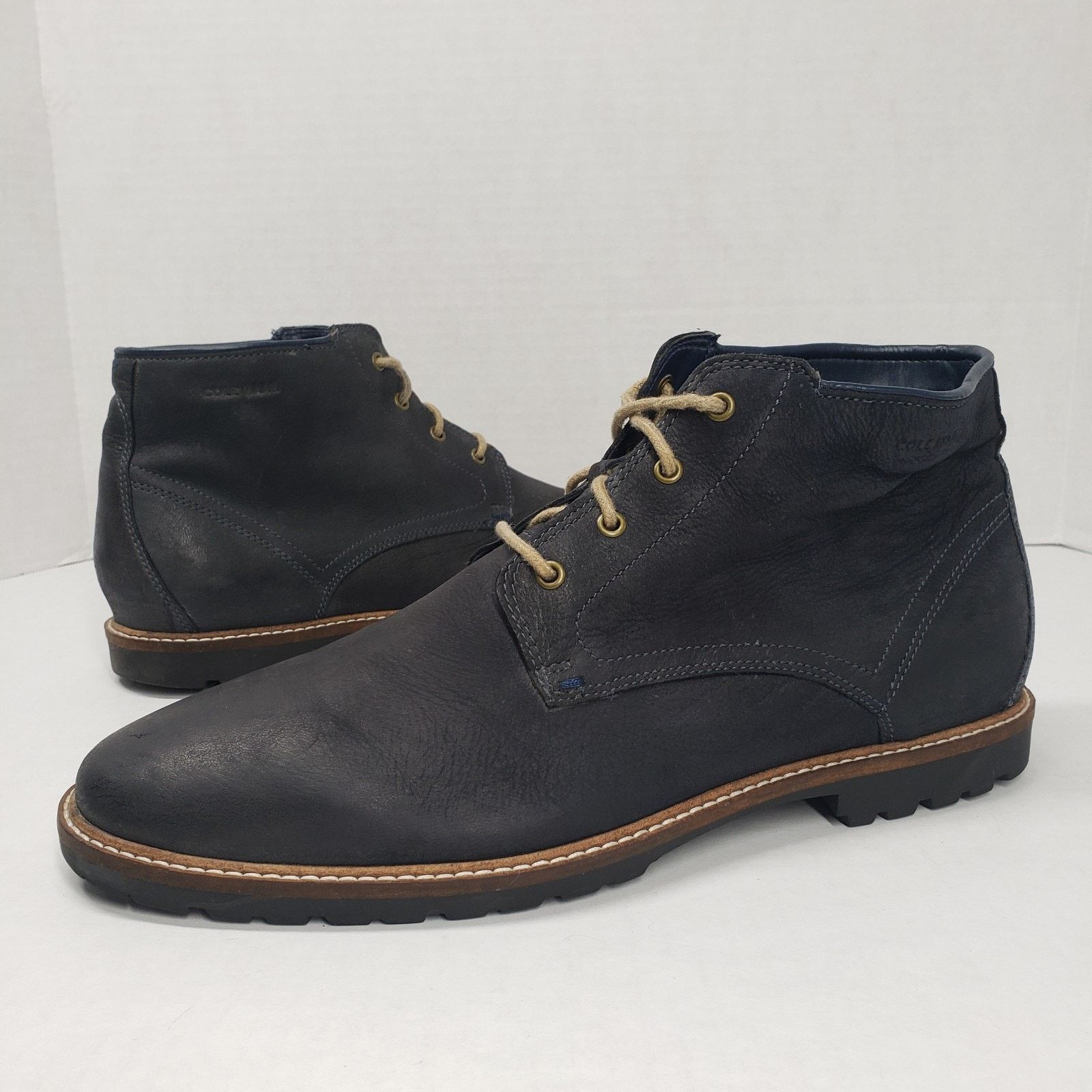 COLE HAAN Lunargrand Leather Chukka Boots Men\'s Sz 11.5 M Black Ankle Lace Up Men main image 2