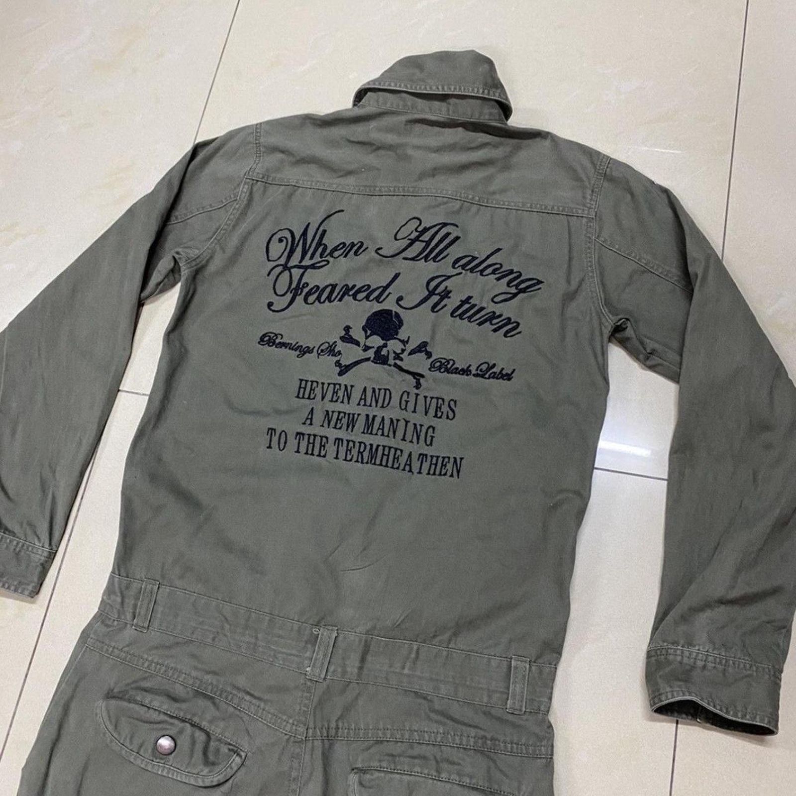 Japanese Brand Skull embroidered japanese brand overall Size US 30 / EU 46 - 2 Thumbnail