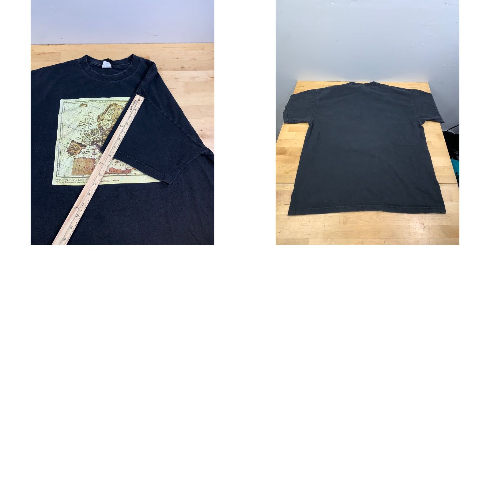 Vintage VINTAGE Acropolis Shirt Mens XL Black Europe Map Sun Tzu Quote Y2K 12715 Size US XL / EU 56 / 4 - 8 Thumbnail