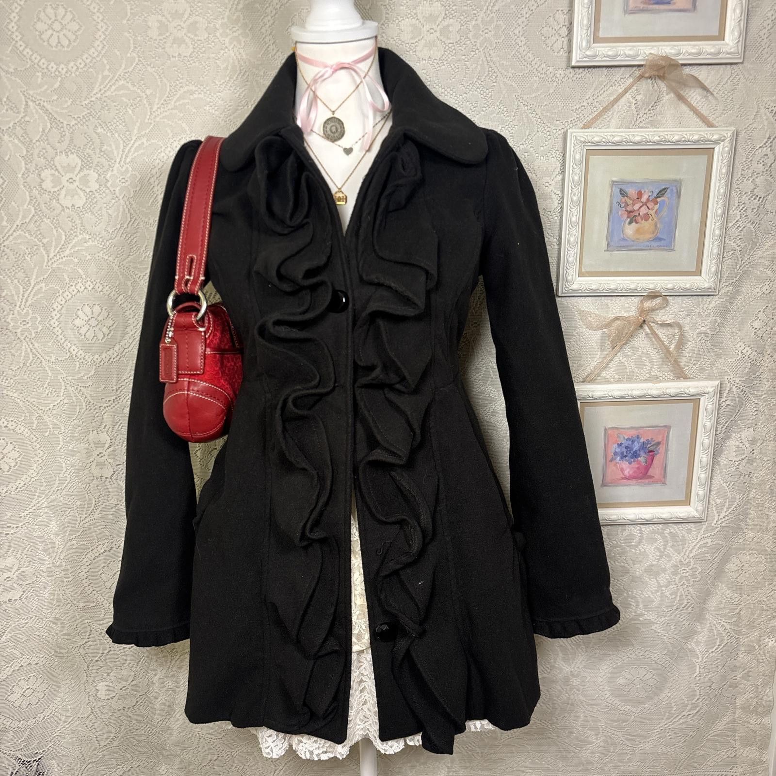 Other y2k ruffle grunge coat jacket Size S / US 4 / IT 40 - 1 Thumbnail