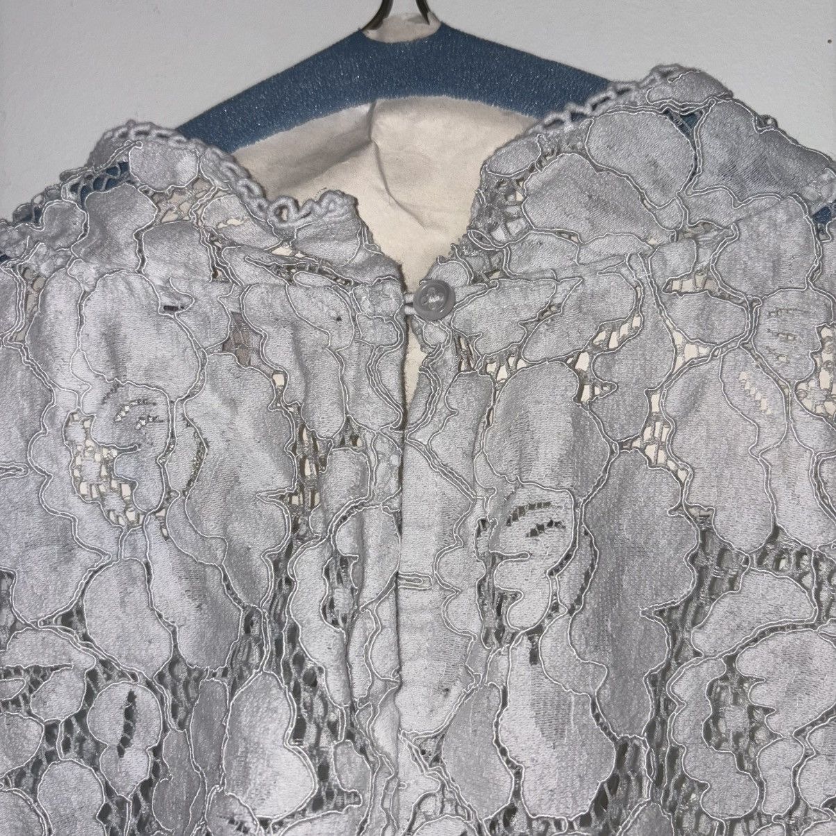 Loft Loft Outlet Short Sleeve White Floral Lace Blouse Size XL / US 12-14 / IT 48-50 - 4 Thumbnail