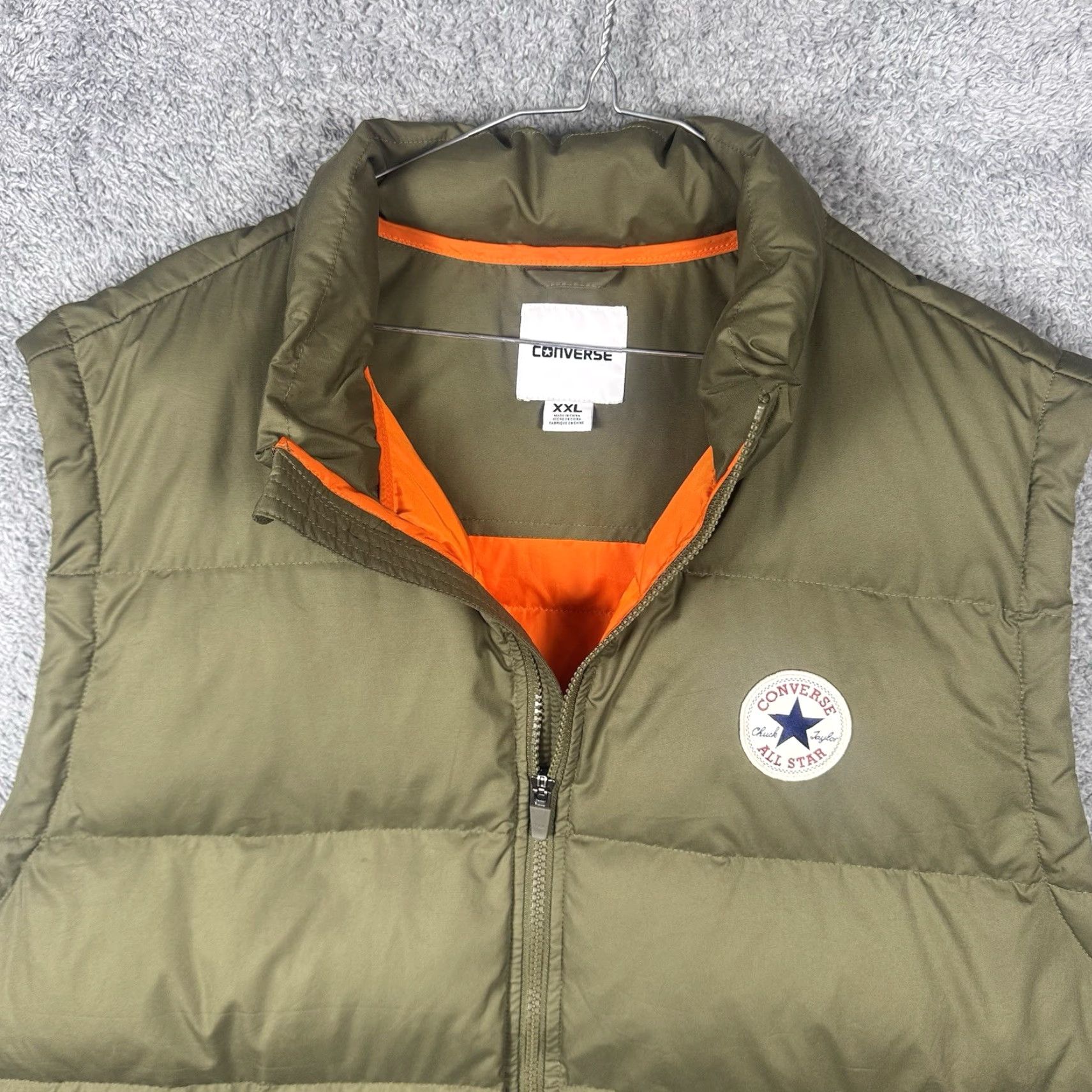 Converse Converse Vest Mens 2XL 2XL Duck Down Puffer Quilted Full Zip Olive Green Hiking Vest Mens Hoodie? Size US XXL / EU 58 / 5 - 3 Thumbnail