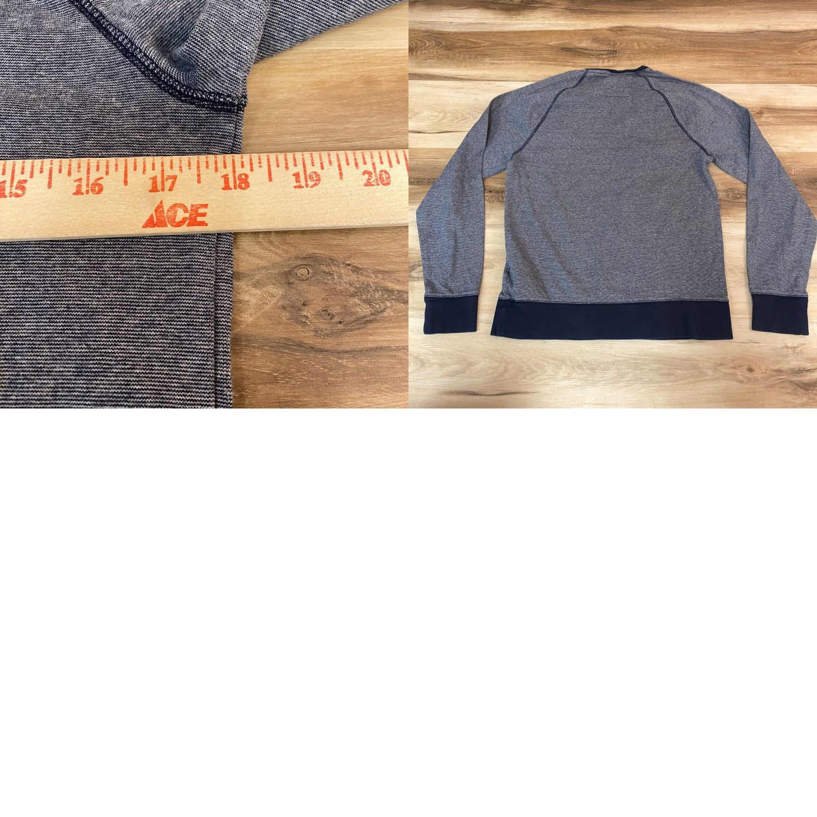Banana Republic Banana Republic Sweatshirt Mens Medium Regular Crew Neck Long Sleeve Heathered Blue Raglan Knit Cotton Pullover Logo Size US M / EU 48-50 / 2 - 8 Thumbnail