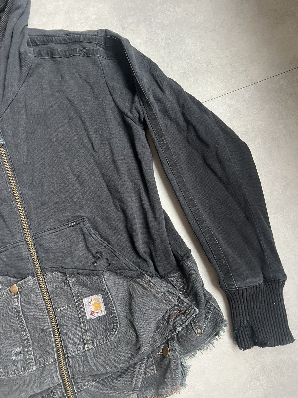 Greg Lauren Greg Lauren 50/50 Black Fleece Canvas High Tech Track Jacket Size US L / EU 52-54 / 3 - 6 Thumbnail