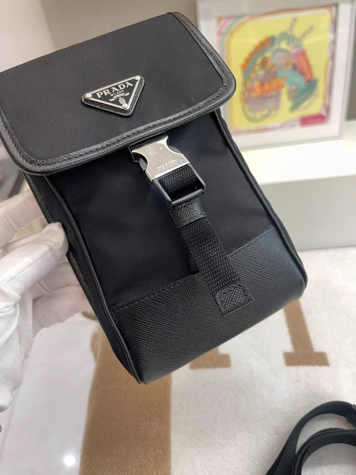 Prada PRADA Canvas Shoulder Strap Pouch Like New AH160 Size ONE SIZE - 4 Thumbnail