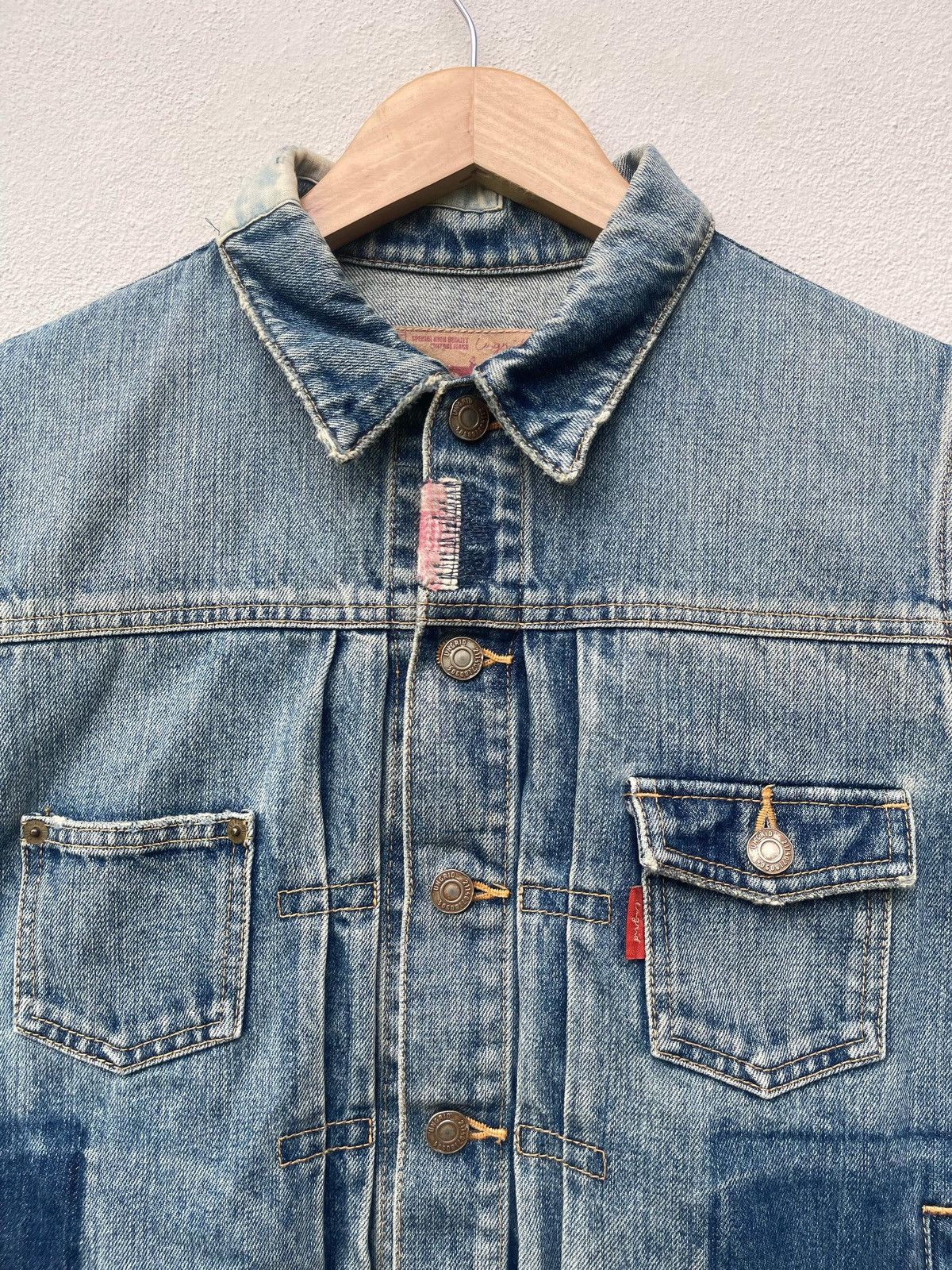 If Six Was Nine × Japanese Brand × Le Grande Bleu (L.G.B.) Ungrid Type-1 Trucker Boro Style Denim Jacket Size US M / EU 48-50 / 2 - 4 Thumbnail