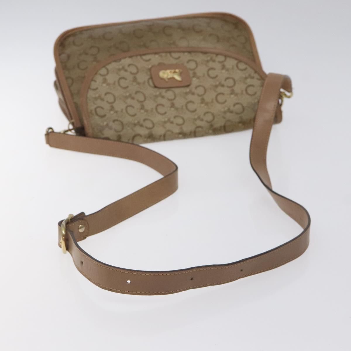 Celine CELINE C Sulky Shoulder Bag Coated Canvas Beige Gold Size ONE SIZE - 7 Thumbnail