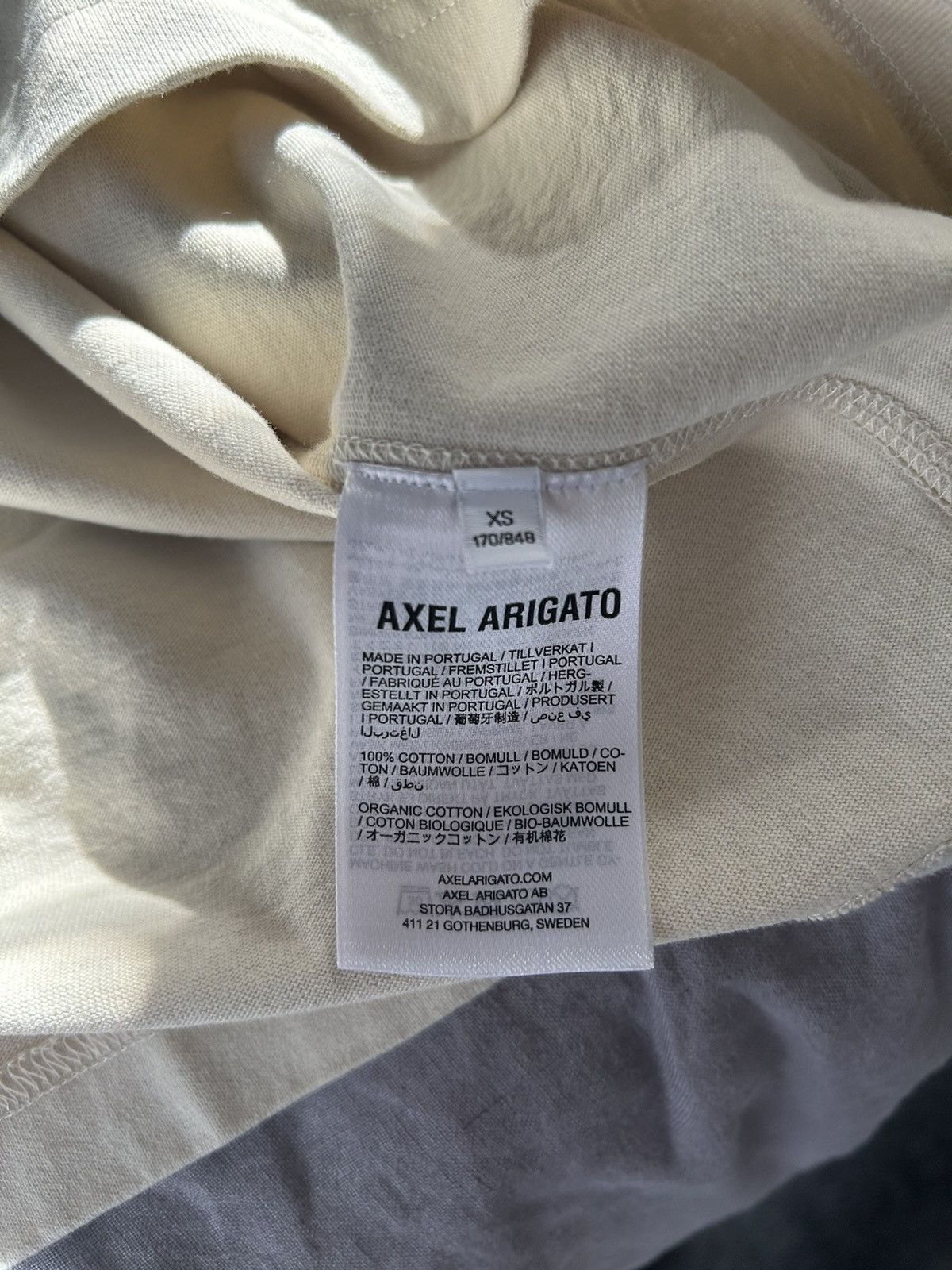 Axel Arigato Axel Arigato Cream T-Shirt Size US XS / EU 42 / 0 - 3 Thumbnail
