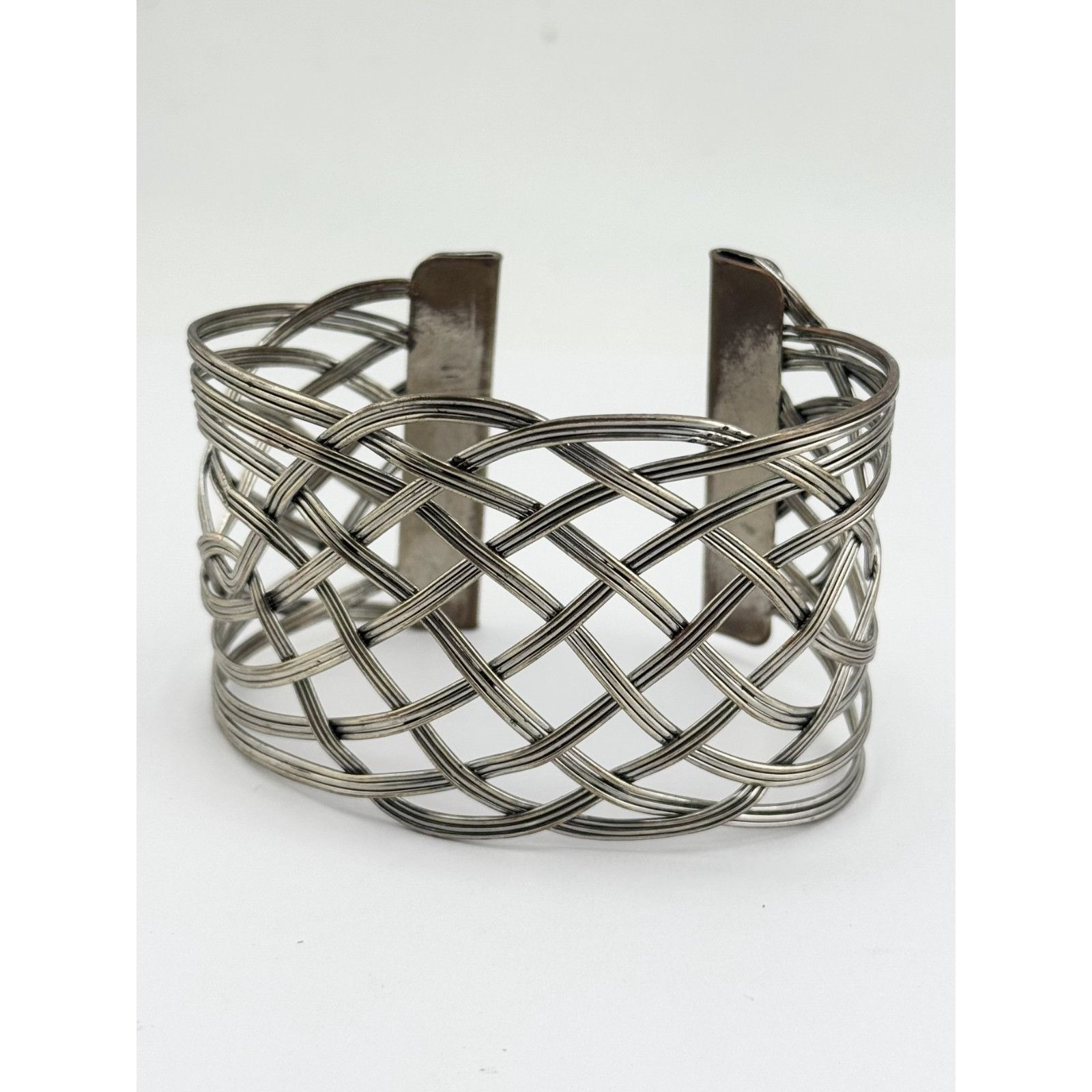Vintage Vintage woven metal cuff bracelet Size ONE SIZE - 1 Thumbnail