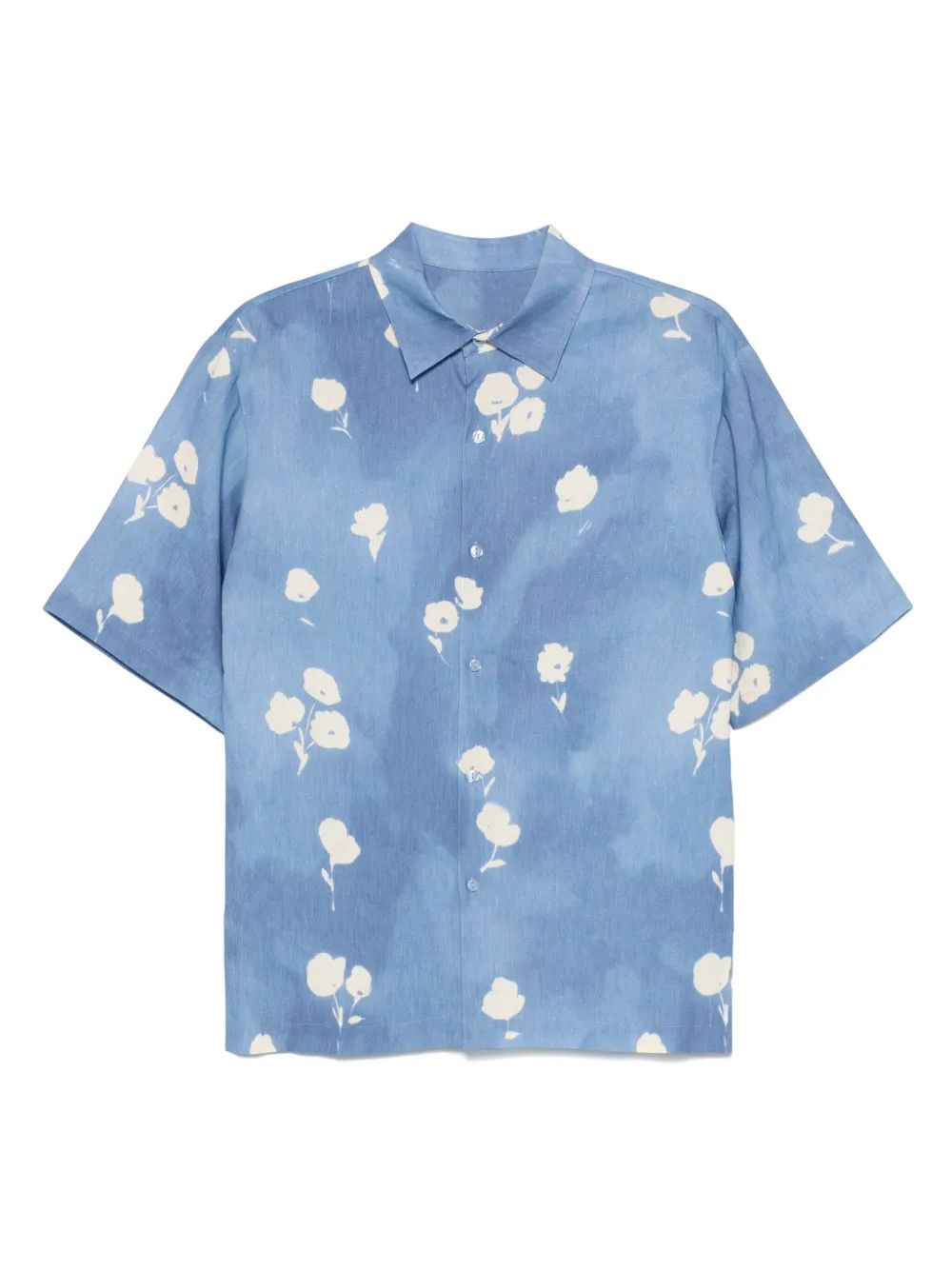 Other Blue Floral-Print Shirt – Tropical Men’s Streetwear Size US L / EU 52-54 / 3 - 1 Thumbnail