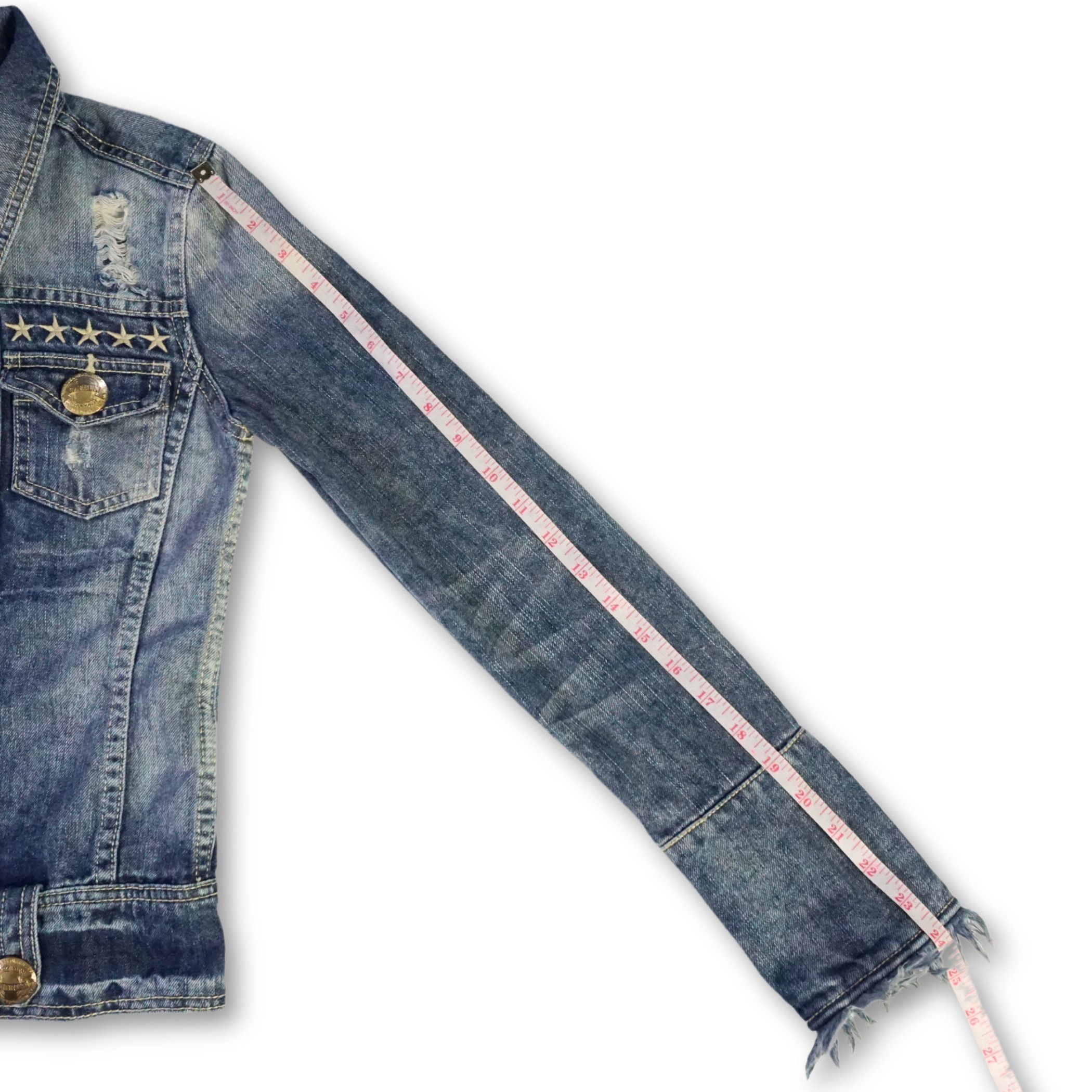 Japanese Brand GARULA Ripped & Distressed Women Denim Jacket Size XS / US 0-2 / IT 36-38 - 13 Thumbnail