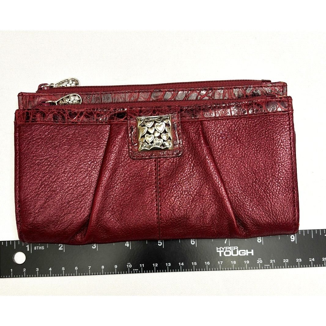 Brighton Vintage BRIGHTON Red Divided Magnetic Close Clutch Wallet Size ONE SIZE - 9 Thumbnail