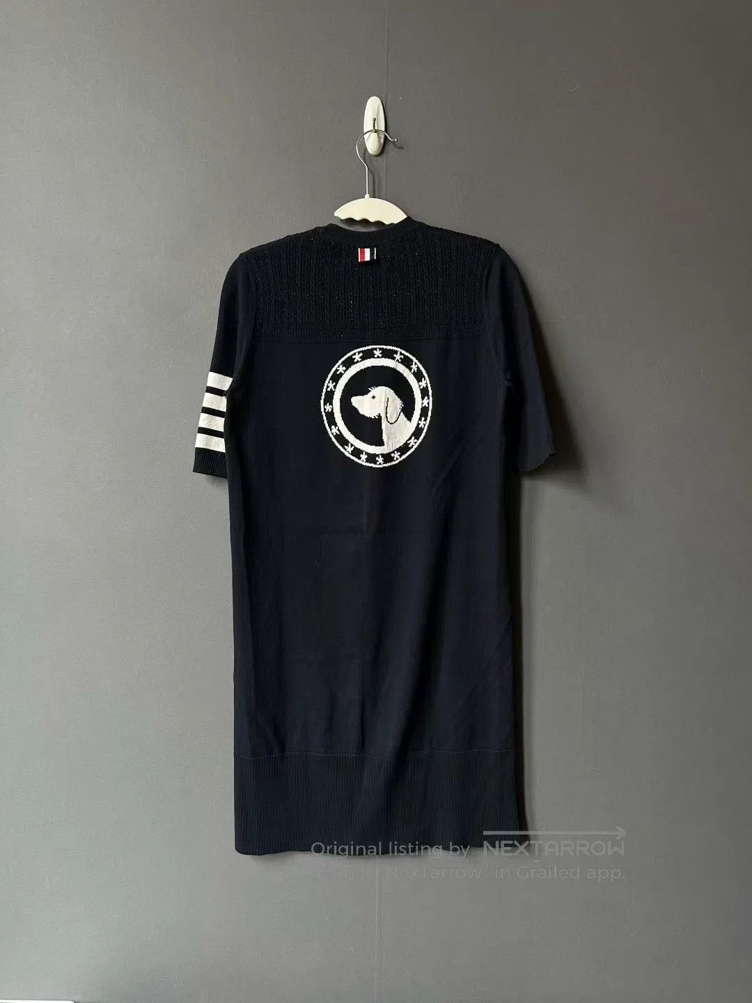 Thom Browne Thom Browne Navy Blue Back Dog Print Dress| Size S / US 4 / IT 40 - 1 Thumbnail