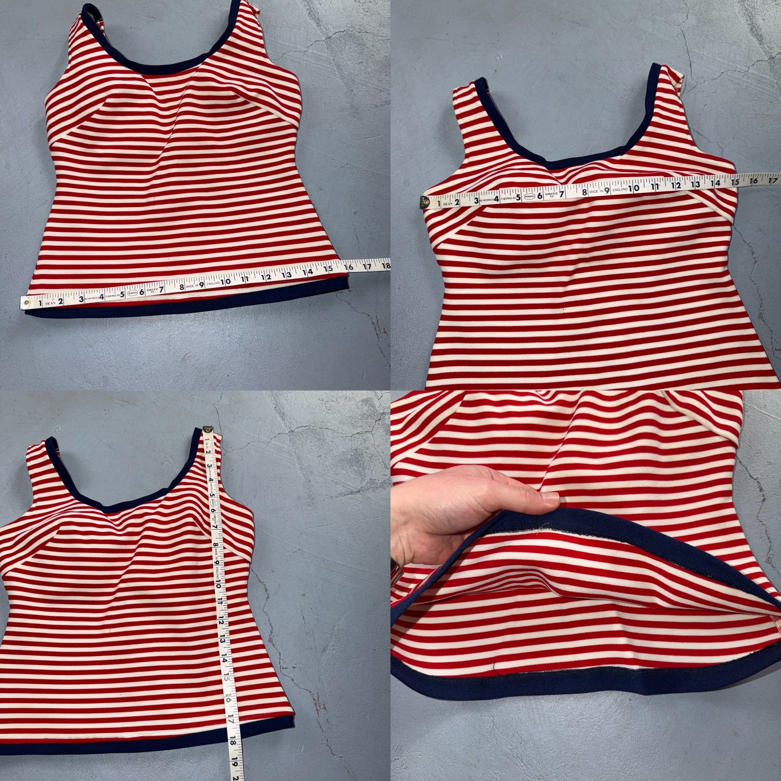 Vintage VINTAGE Carol 2 Piece Swimsuit Bikini Built In Bra 1960s 70s One Piece Bathing Suit Navy Blue S Womens Size S / US 4 / IT 40 - 8 Thumbnail
