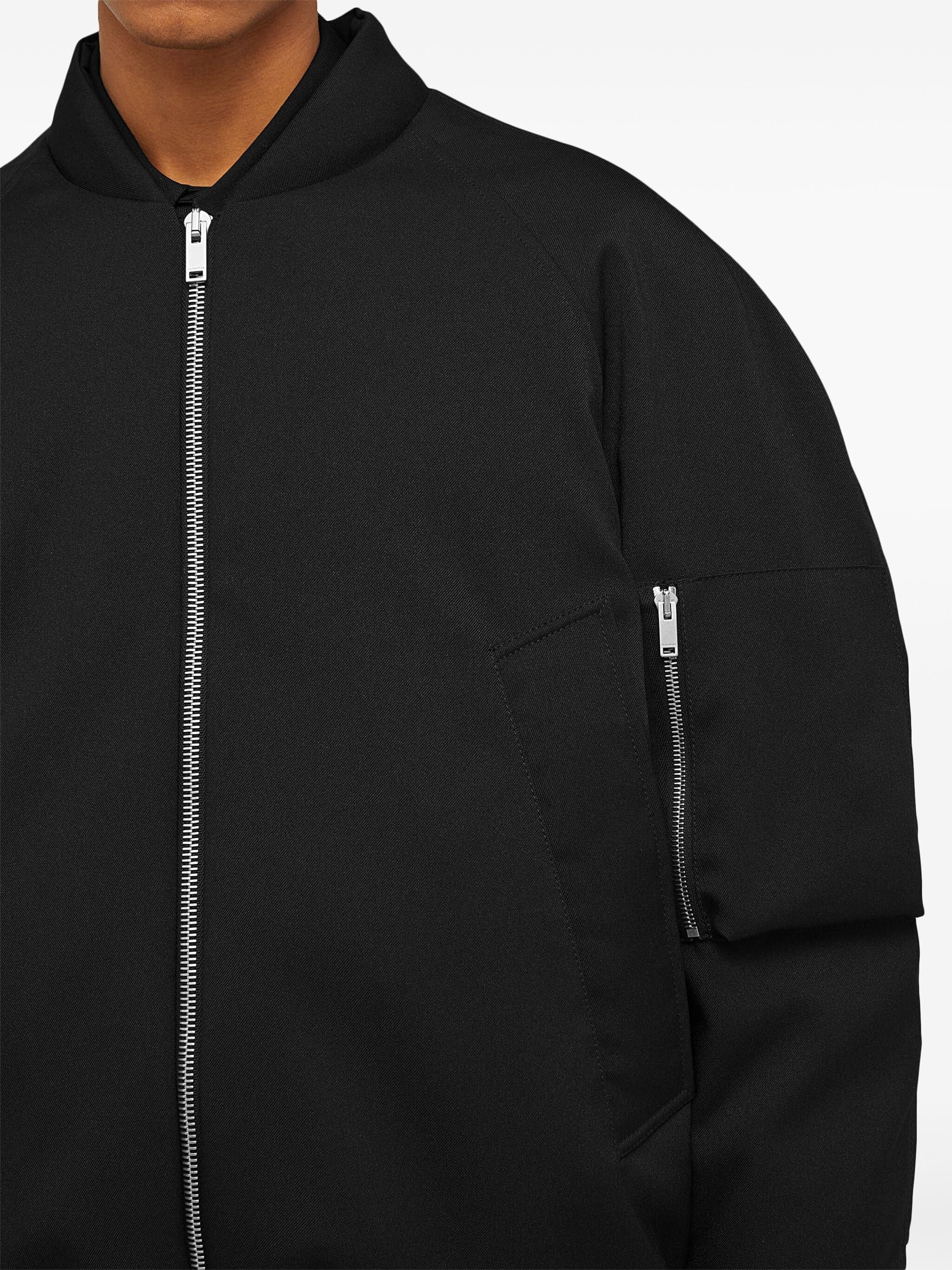 Jil Sander o1s22i1n1024 Padded Feather Bomber Jacket in Black Size US M / EU 48-50 / 2 - 5 Thumbnail