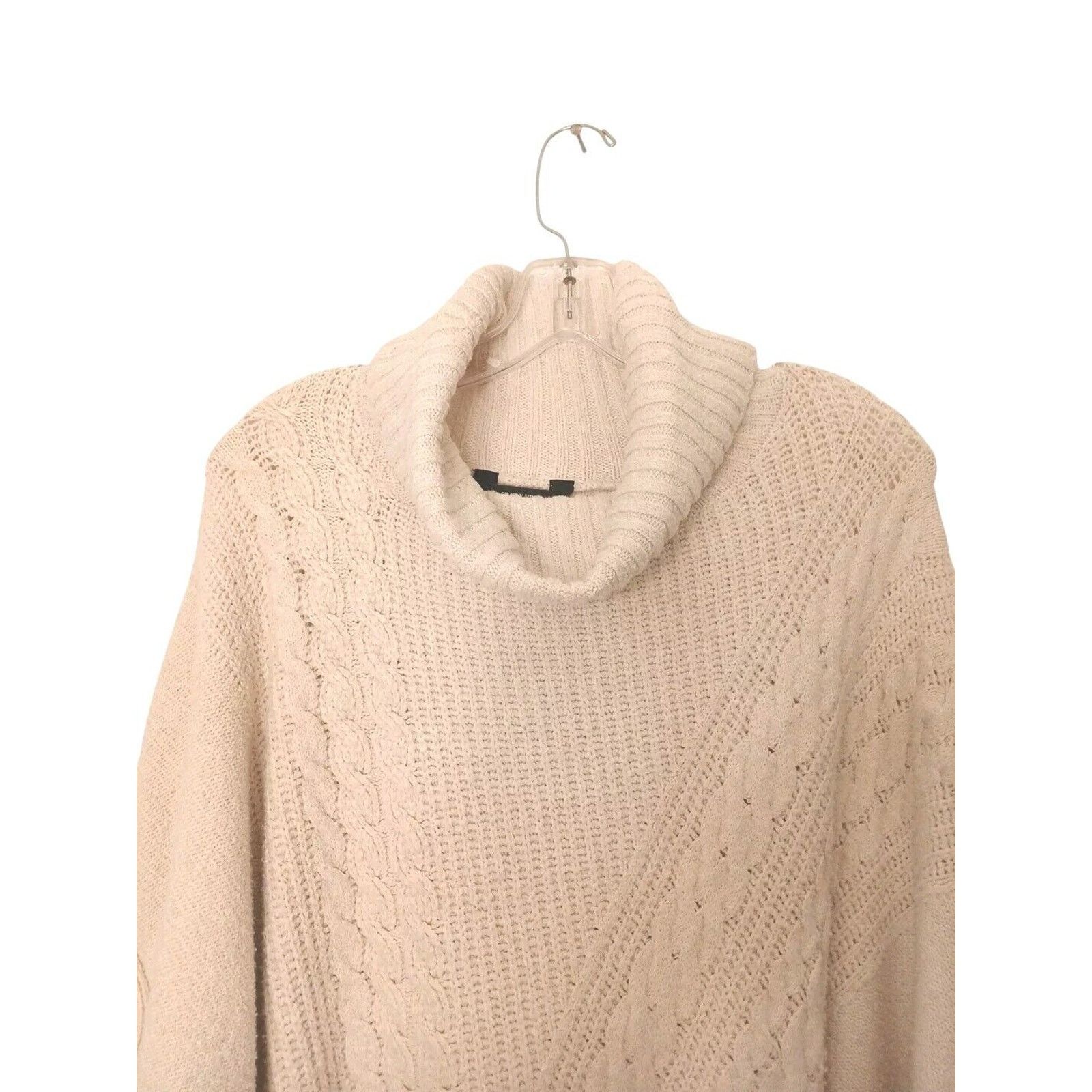 Vera Wang Simply Vera Wang Sweater Sz XXL Beige Chunky Cowl LAGENLOOK Size XXL / US 16-18 / IT 52-54 - 2 Thumbnail