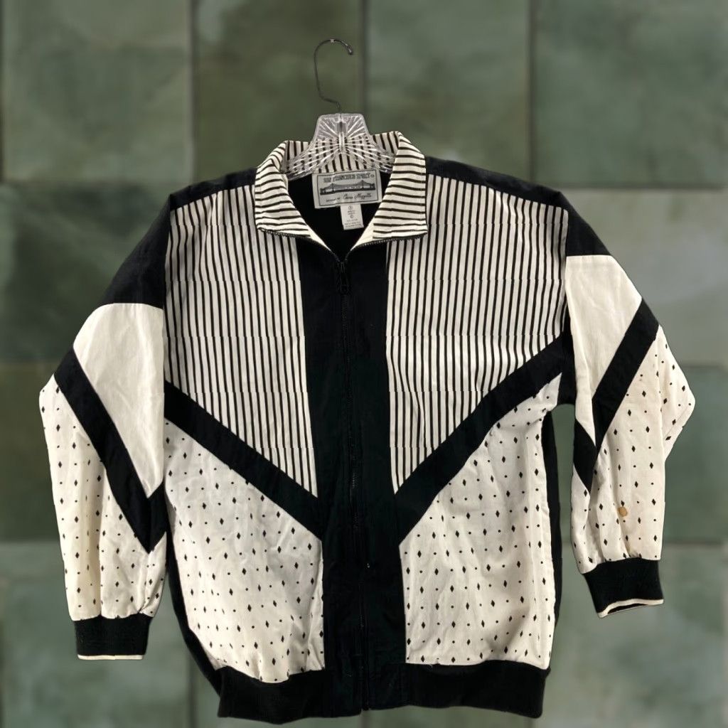 Vintage VINTAGE 80s San Francisco Sport Jacket Womens Small Blue Stripes Windbreaker Sports Size S / US 4 / IT 40 - 1 Thumbnail