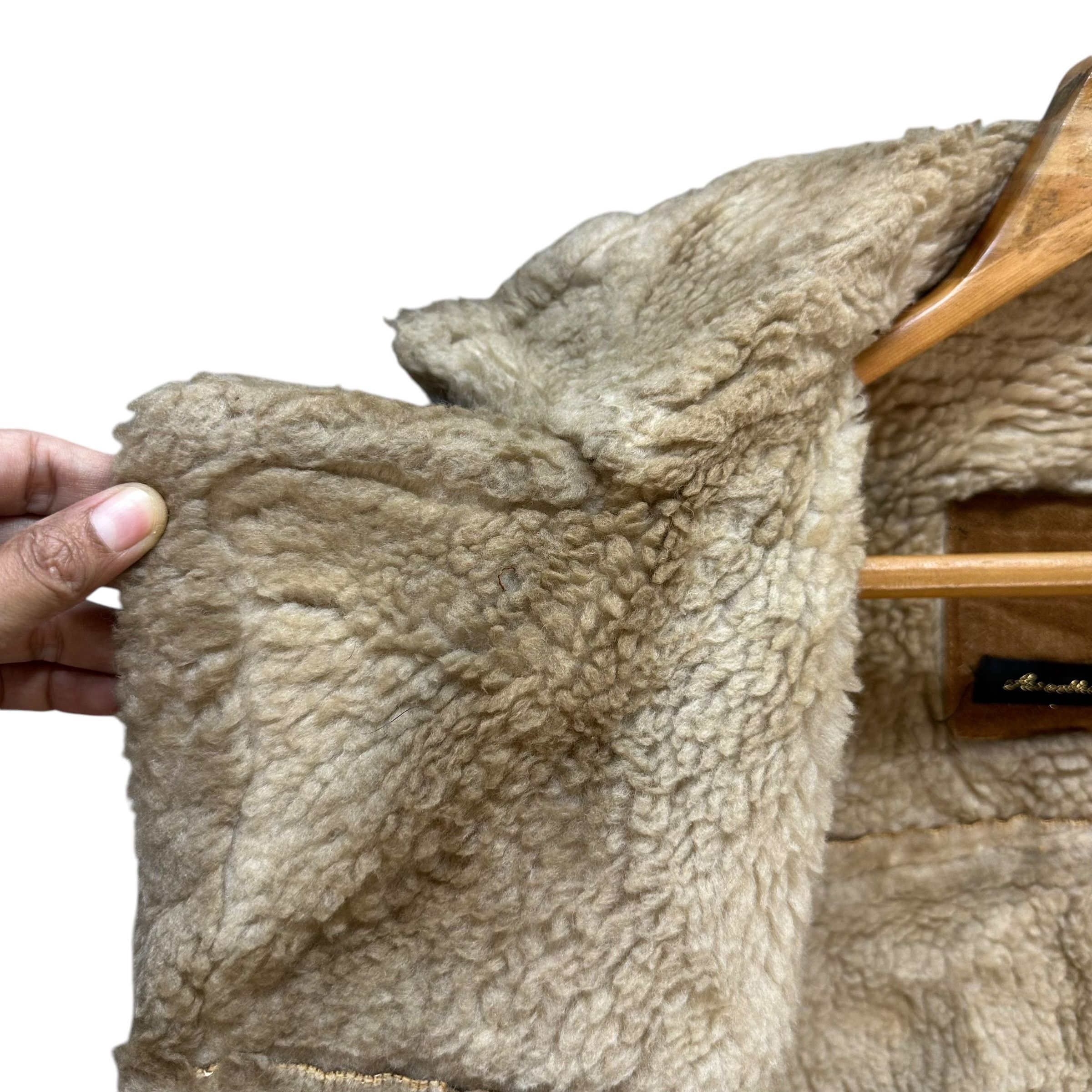 Vintage Vintage GENUINE SPLIT COWHIDE Sherpa Jacket #A77-1873 Size US M / EU 48-50 / 2 - 8 Thumbnail