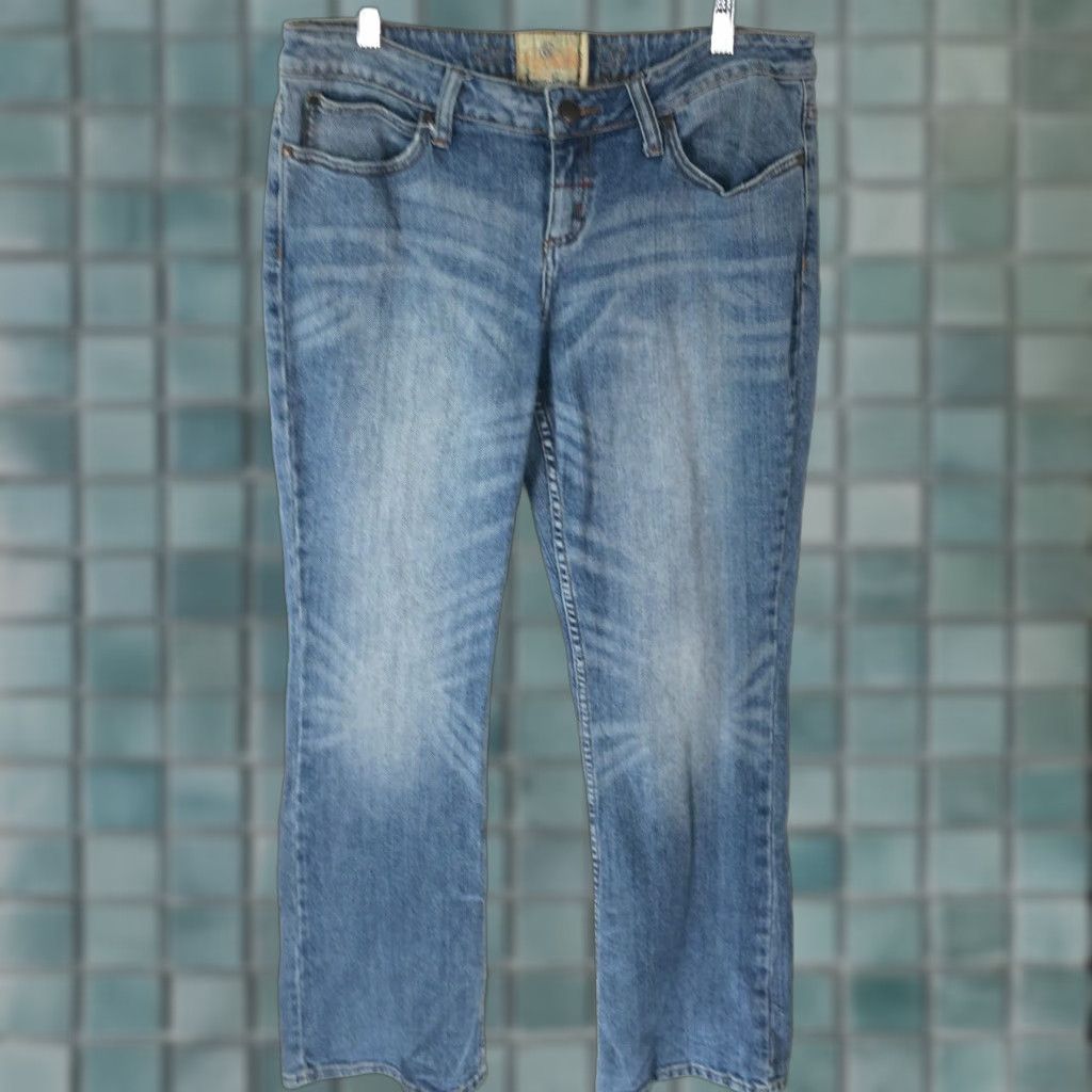 Vintage American Rag Cie Denim Jeans Womens 13S Blue 36X29 Bootcut Stretch Curvy Fit Size 34" / US 12 / IT 48 - 1 Thumbnail