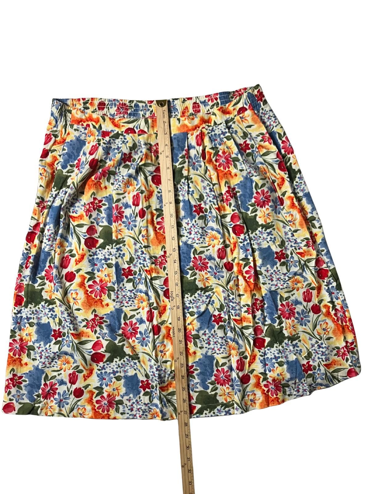 Other Sag Harbor Floral 3-Piece Set Skirt & 2 Blouses Rayon Large Size L / US 10 / IT 46 - 9 Thumbnail