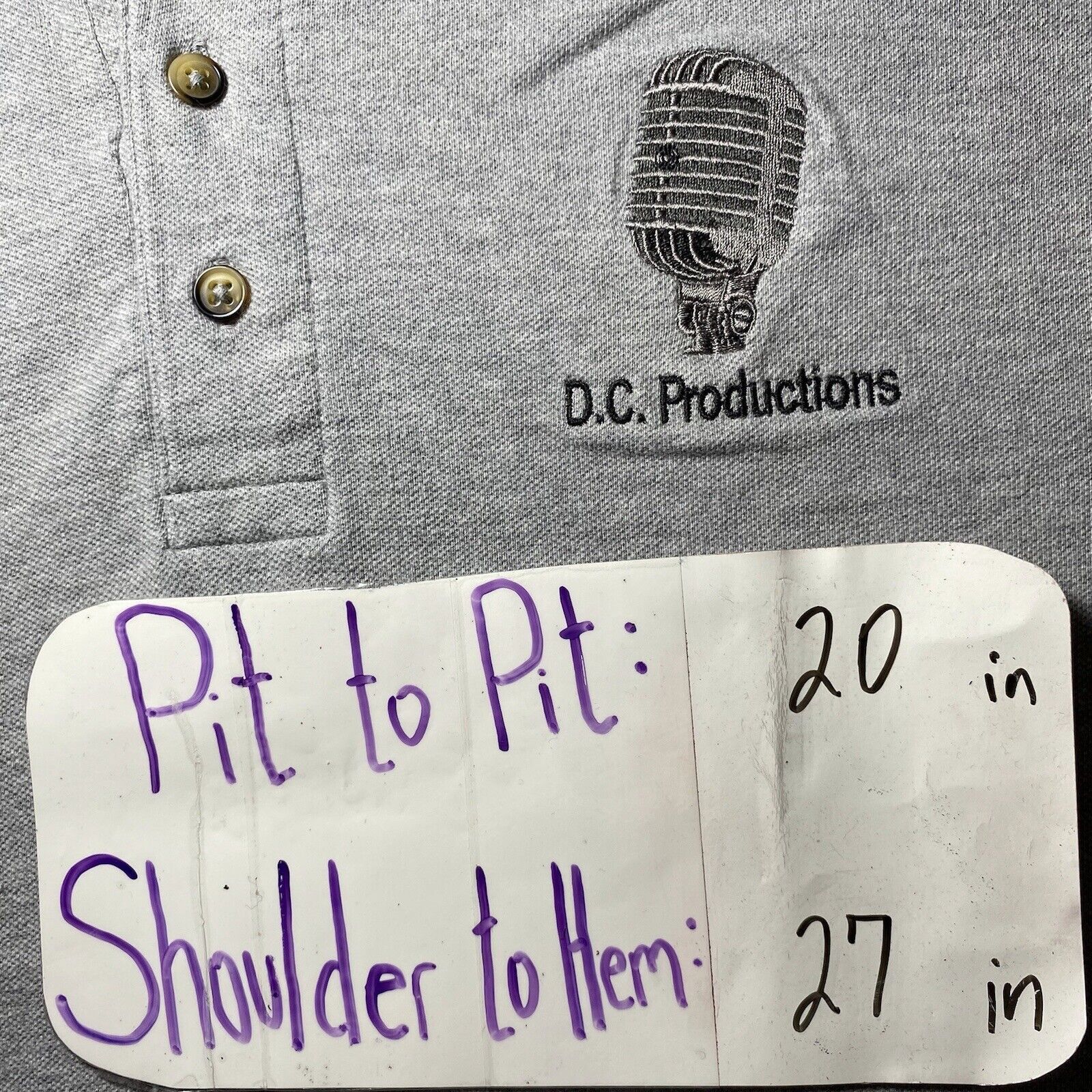 Other DC Productions Microphone Medium Short Sleeve Polo Shirt Size US M / EU 48-50 / 2 - 10 Thumbnail
