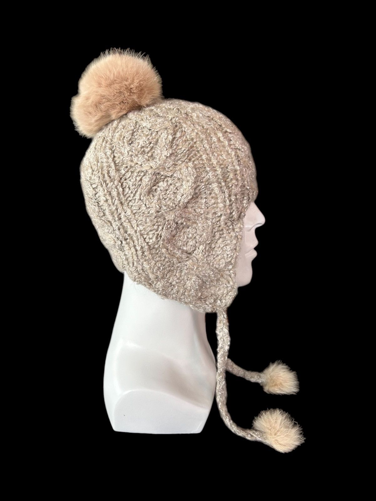 Japanese Brand × Kapital × Vintage Japanese Brand Knitted fur Beanie Hats 🎌☠️☠️ Size ONE SIZE - 2 Thumbnail
