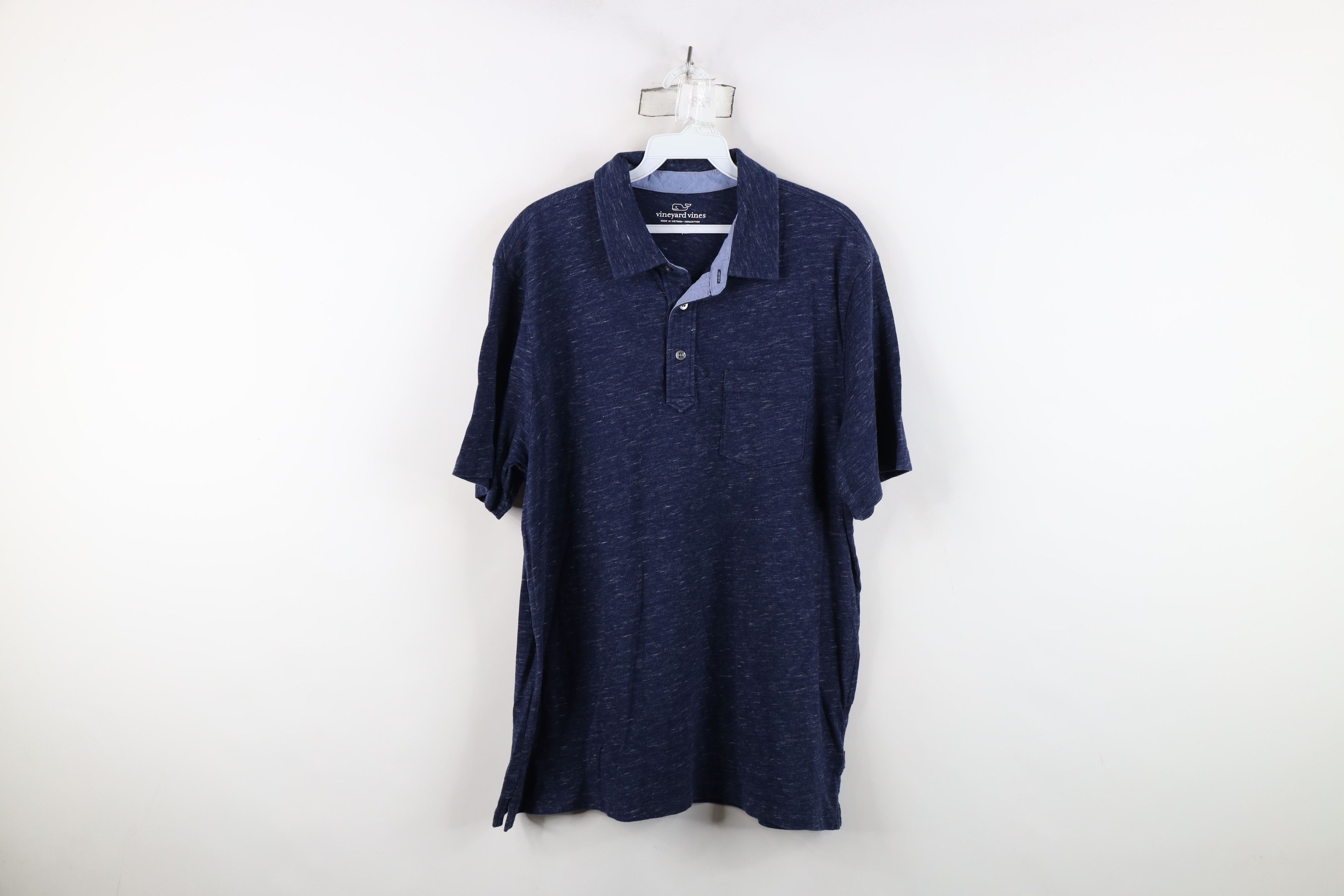 Vineyard Vines Vineyard Vines Jersey Knit Collared Golf Polo Shirt Blue Size US L / EU 52-54 / 3 - 1 Thumbnail