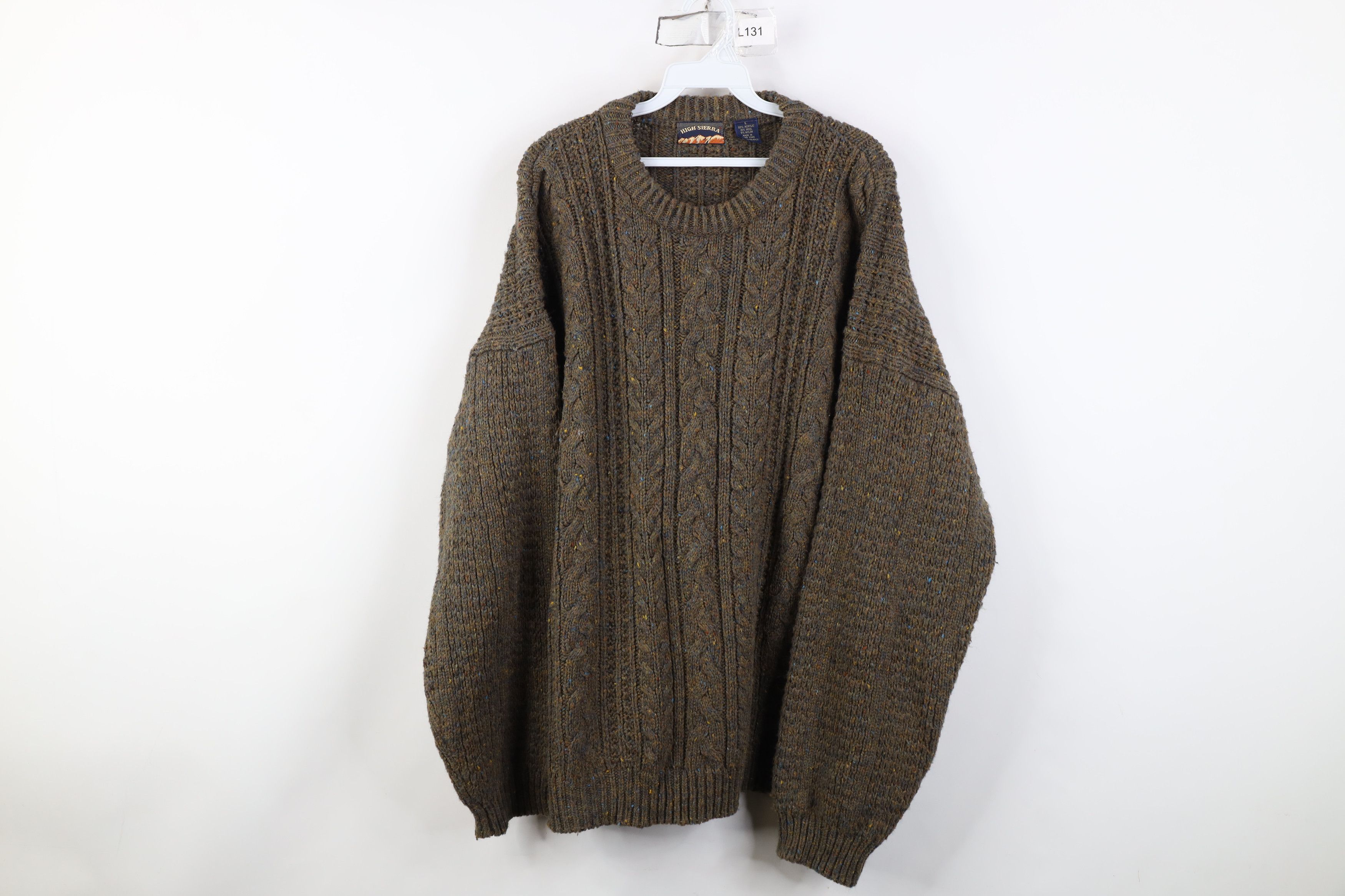 Vintage Vintage 90s Streetwear Chunky Cable Knit Fisherman Sweater Size US L / EU 52-54 / 3 - 1 Thumbnail