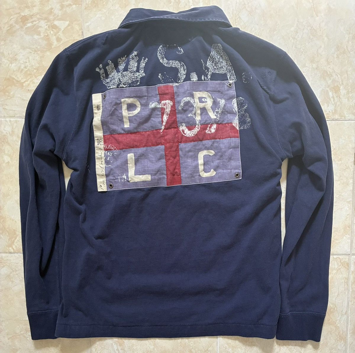 Polo Ralph Lauren RARE Vintage Ralph Lauren Distressed Rugby Polo Size US L / EU 52-54 / 3 - 1 Thumbnail