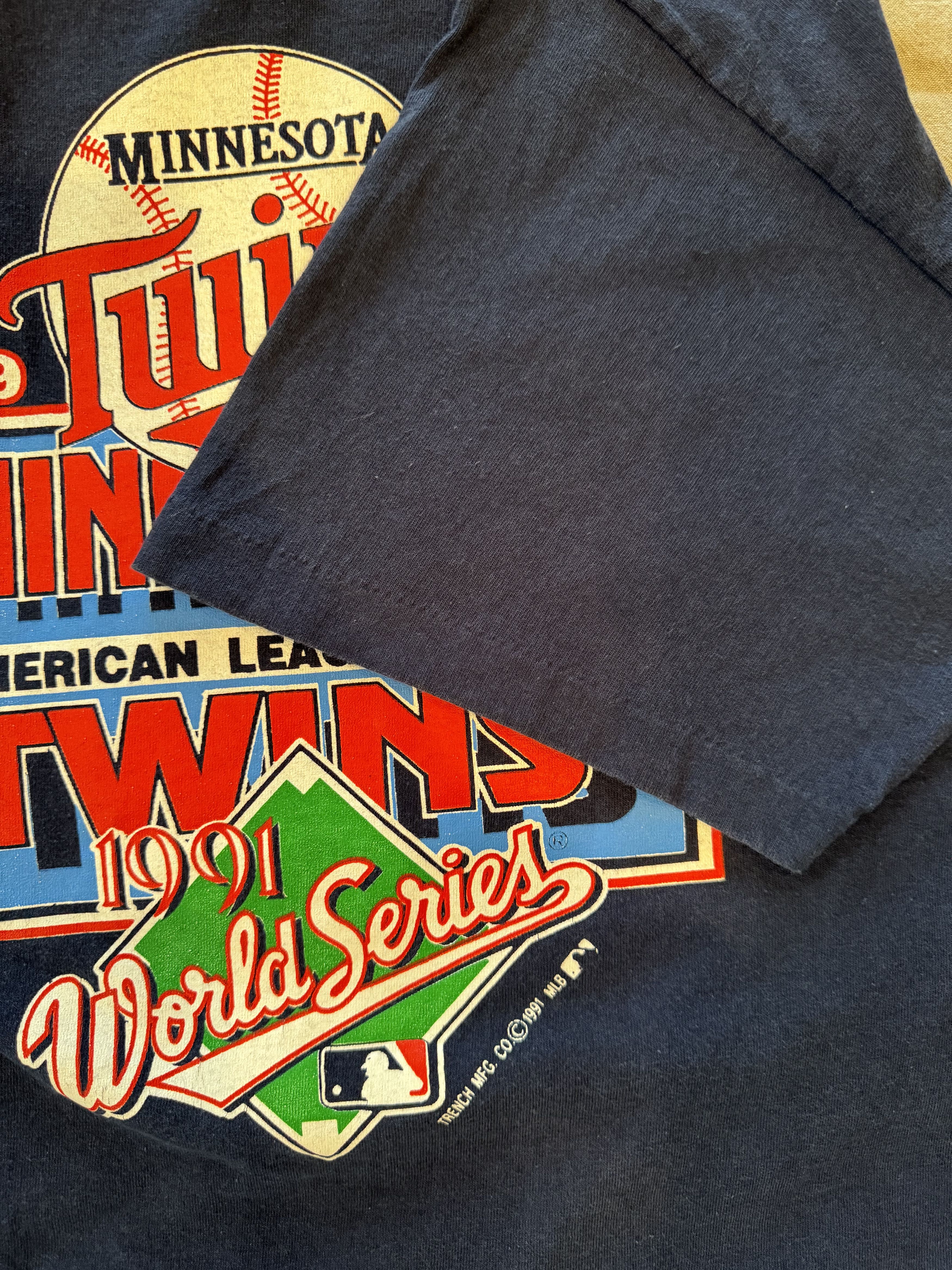 MLB × Vintage 1991 Minnesota Twins AL Champions T-shirt Size US L / EU 52-54 / 3 - 8 Thumbnail